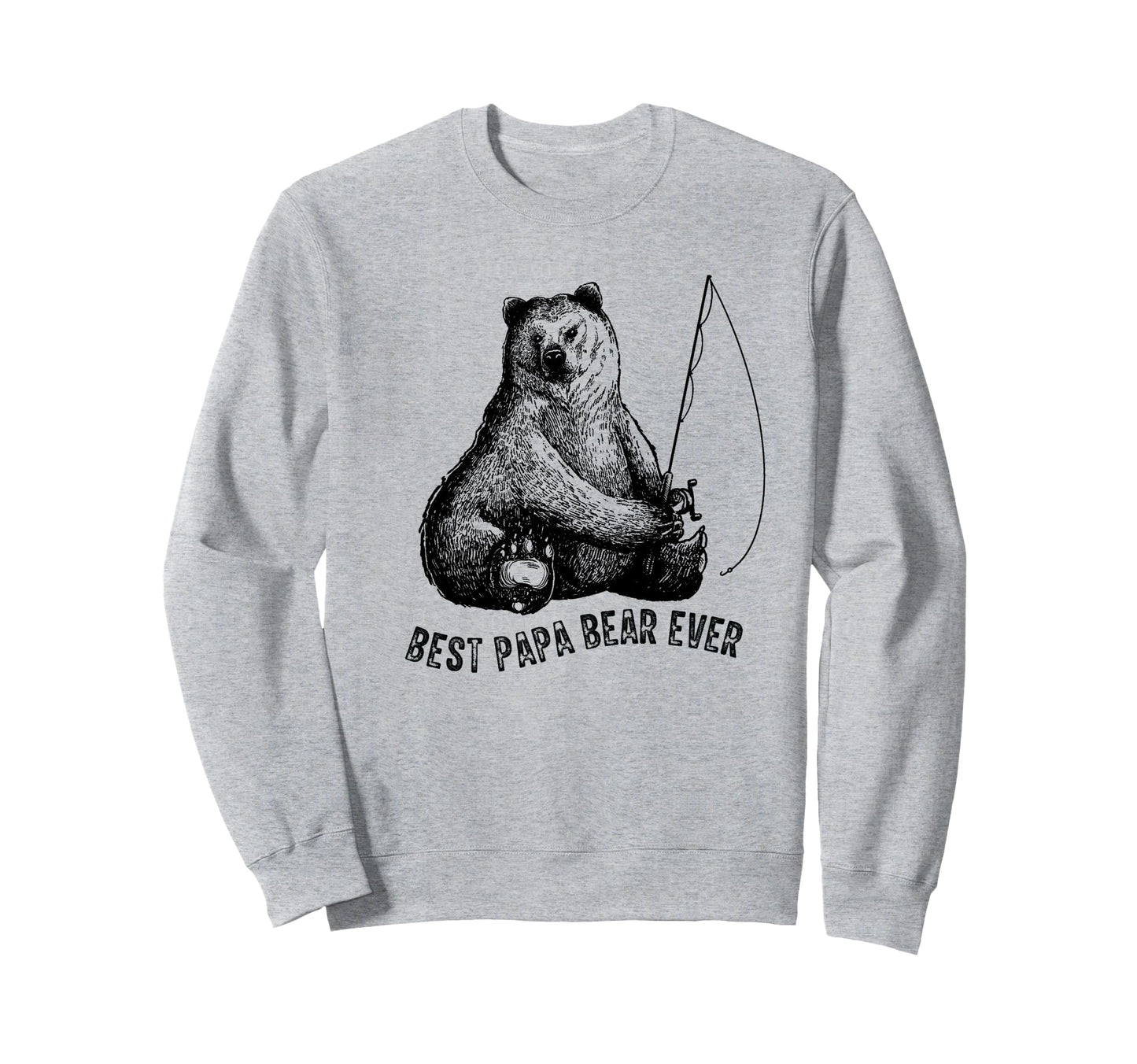 Best Papa Bear Fishing Rod Hoodie - Custom Art Print for Adults - T-Shirt, Sweatshirt, Hoodie