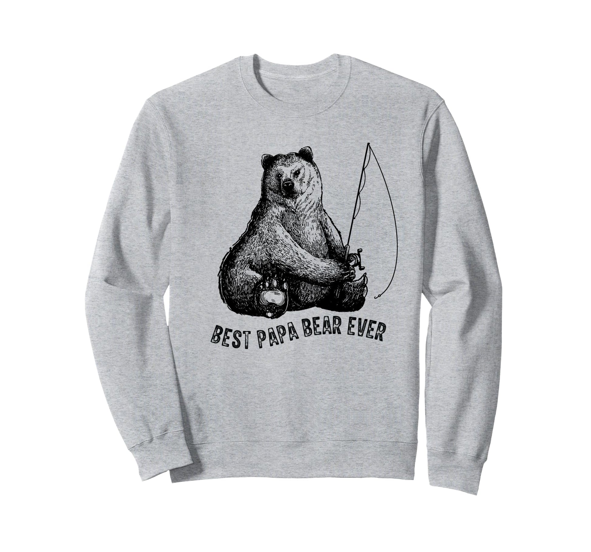 Best Papa Bear Fishing Rod Hoodie - Custom Art Print for Adults - T-Shirt, Sweatshirt, Hoodie