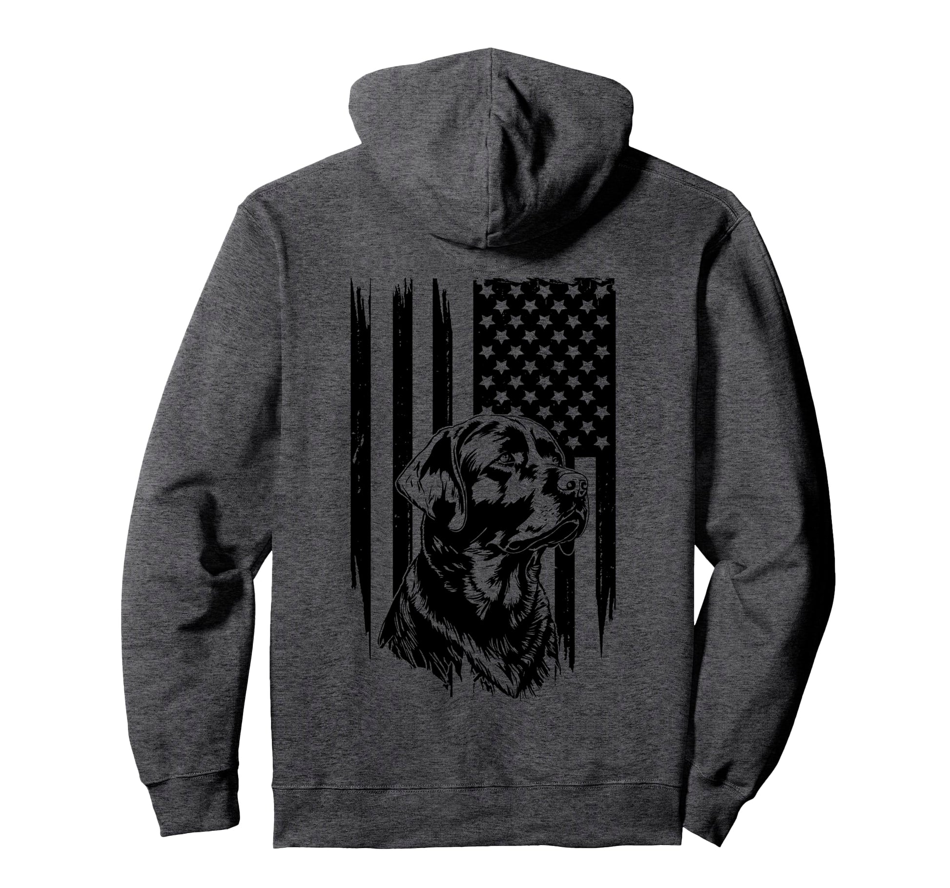 American Flag Labrador Retriever Dog Hoodie - Aesthetic Graphic Unisex - T-Shirt, Sweatshirt, Hoodie