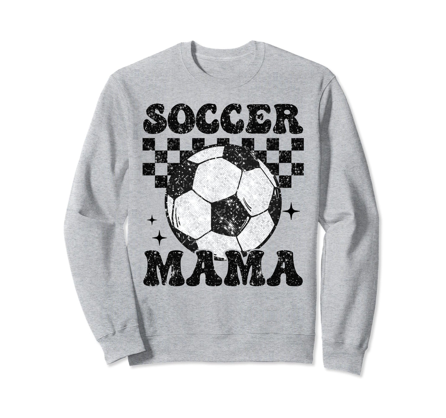 Soccer Mama Checkered Funny Soccer Sweatshirt - Unique Graphic Unisex - T-Shirt, Sweatshirt, Hoodie