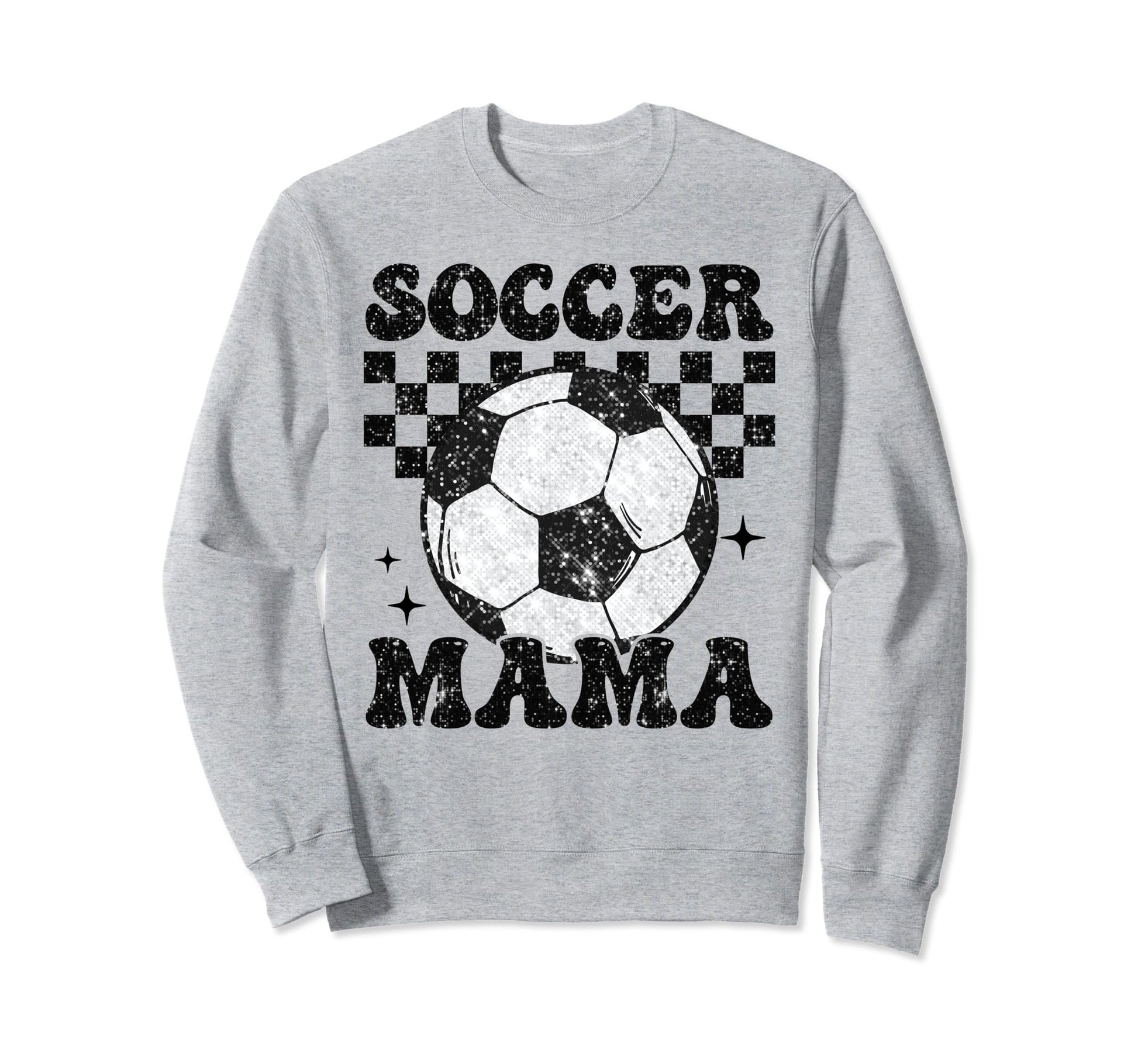 Soccer Mama Checkered Funny Soccer Sweatshirt - Unique Graphic Unisex - T-Shirt, Sweatshirt, Hoodie