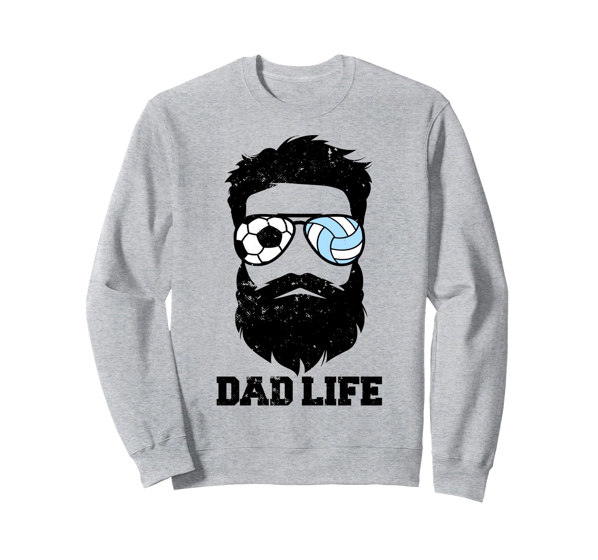 Soccer Volleyball Dad Messy Hair Sweatshirt - Fun Novelty Design Men Women - T-Shirt, Sweatshirt, Hoodie