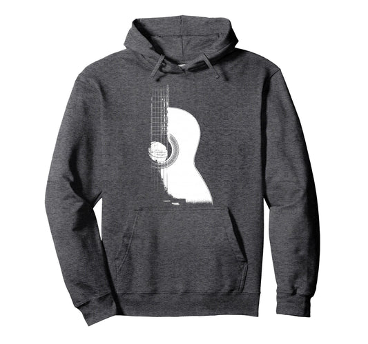 Acoustic Guitar Music Musician Hoodie - Graphic Print Men Women - T-Shirt, Sweatshirt, Hoodie