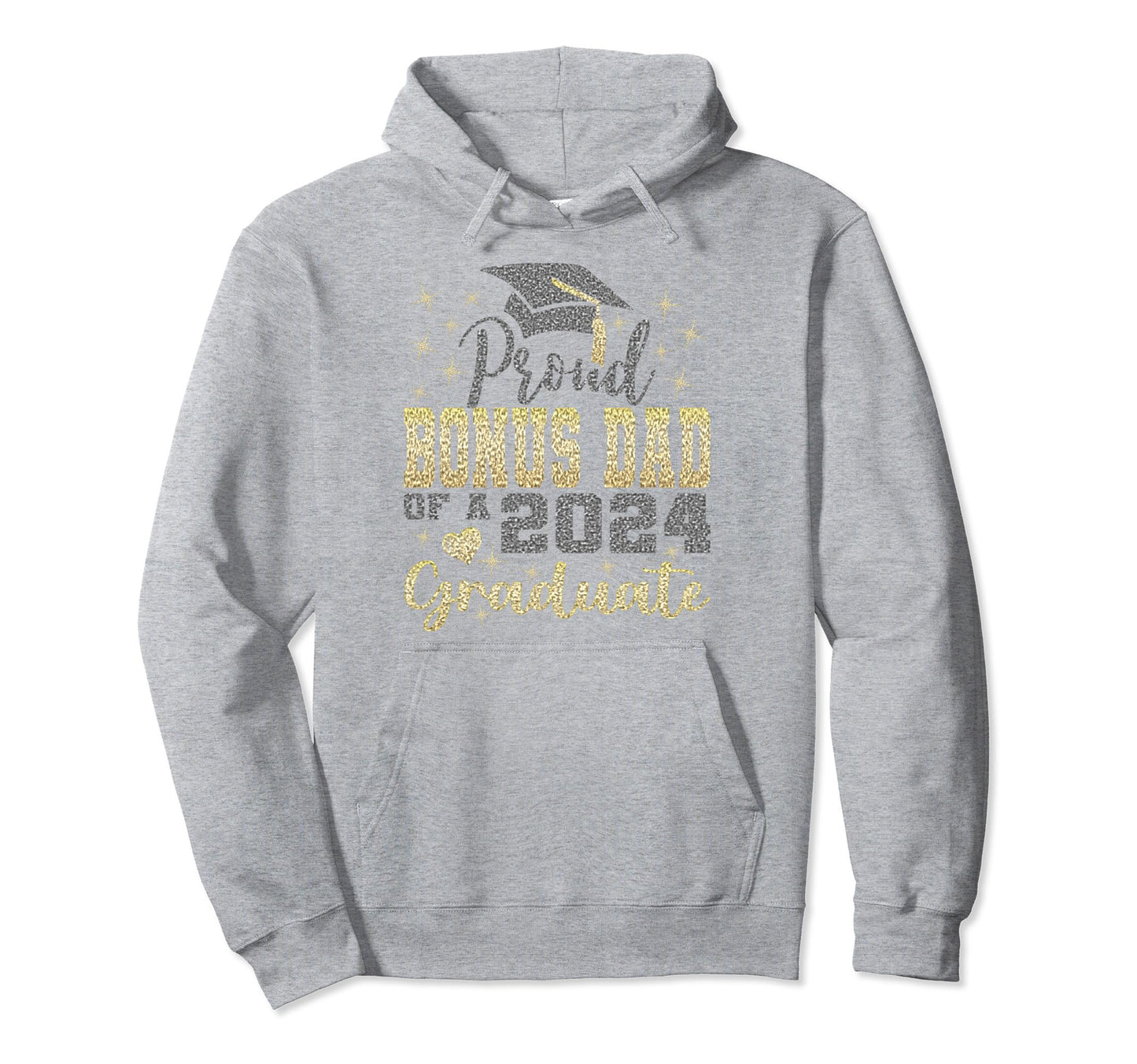 Super Proud Bonus Dad 2024 Graduate Hoodie - Aesthetic Graphic for Adults - T-Shirt, Sweatshirt, Hoodie