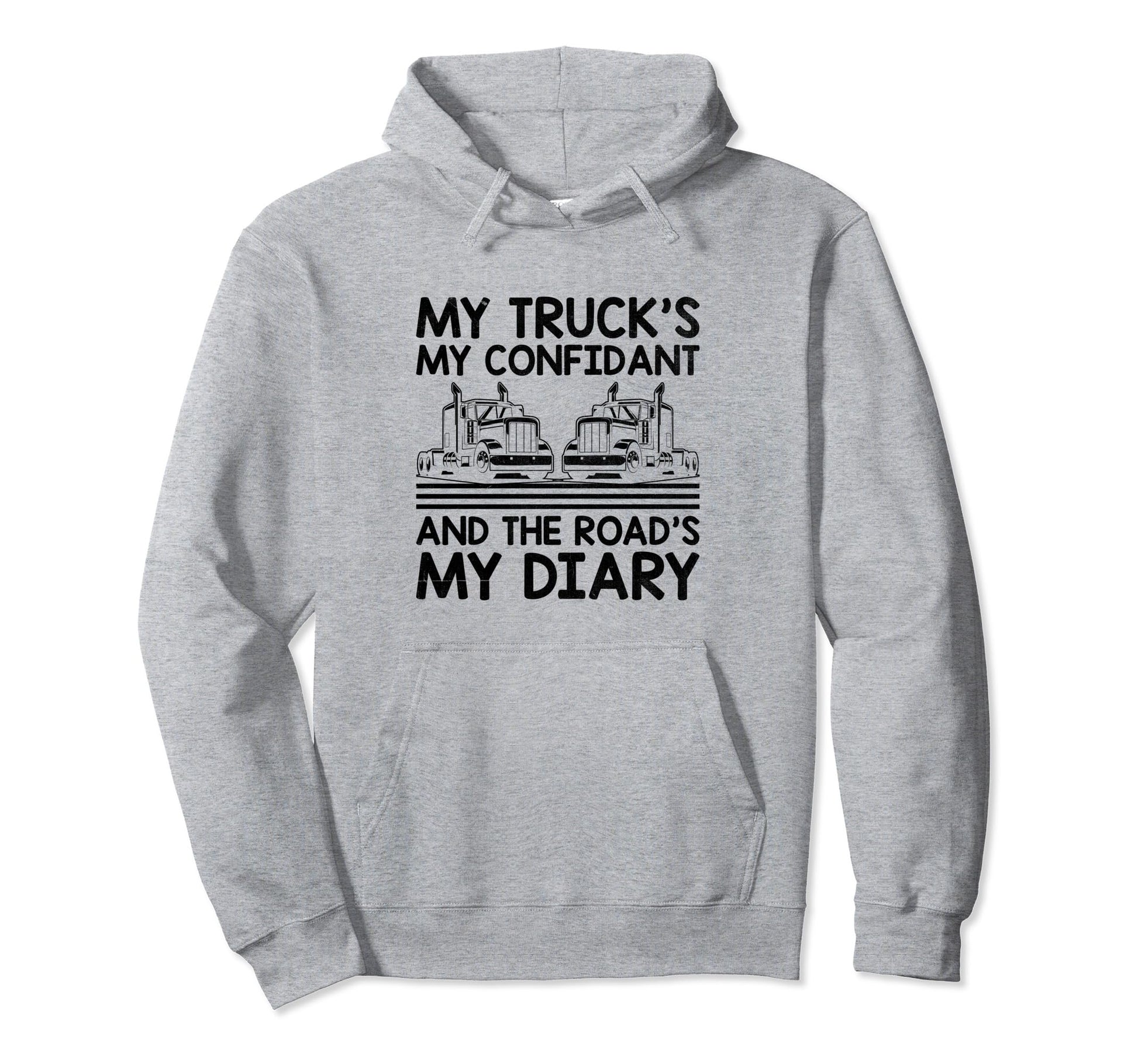 Trucker Driving Dad Trucker Father Hoodie - Unique Graphic for Adults - T-Shirt, Sweatshirt, Hoodie