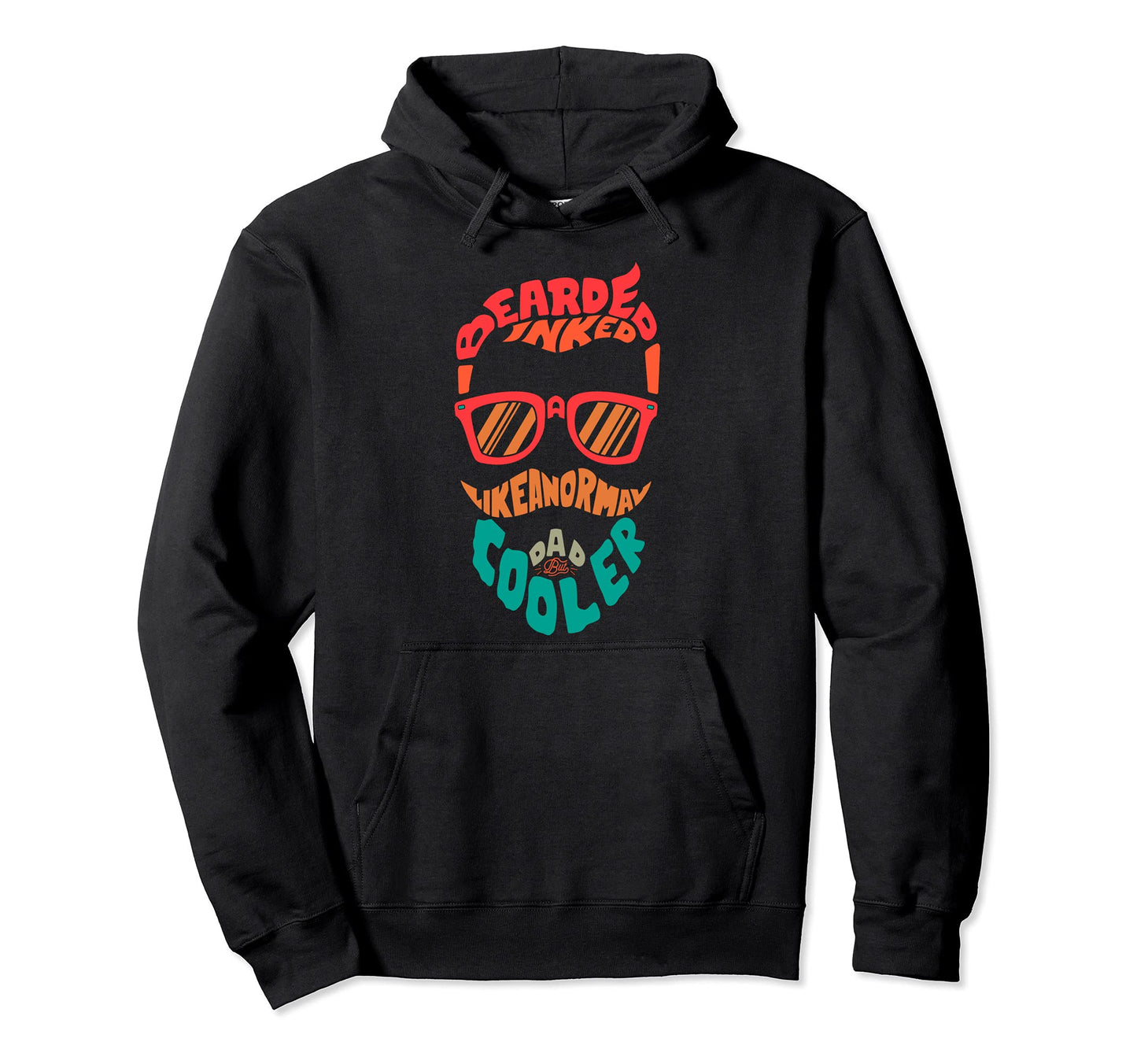 Bearded Inked Dad Funny Beards And Hoodie - Fun Novelty Design Men Women - T-Shirt, Sweatshirt, Hoodie