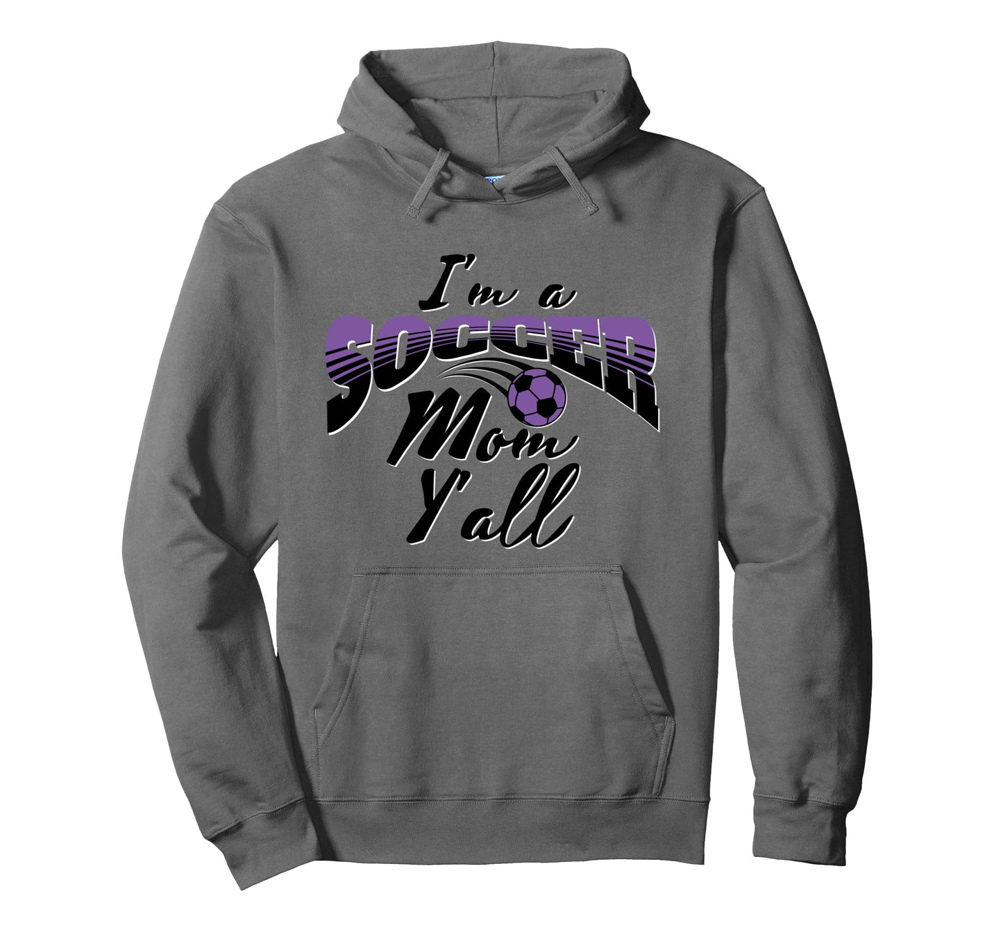 Mom Soccer Lover Soccer Mom Gift Purple Hoodie - Aesthetic Graphic Unisex - T-Shirt, Sweatshirt, Hoodie