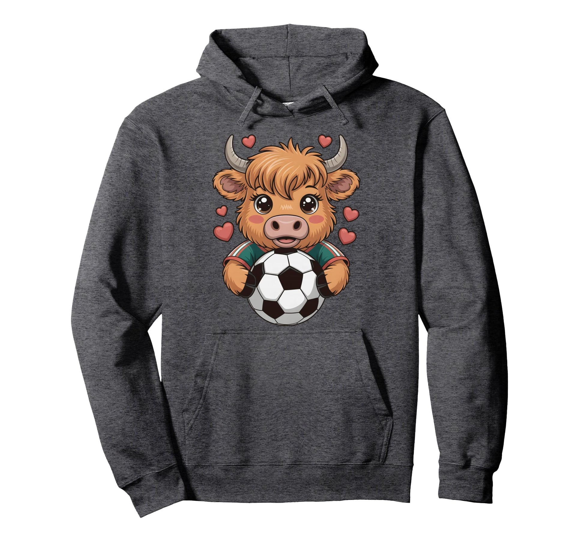 Kawaii Soccer Cow Just Who Loves Hoodie - Streetwear Style Men Women - T-Shirt, Sweatshirt, Hoodie