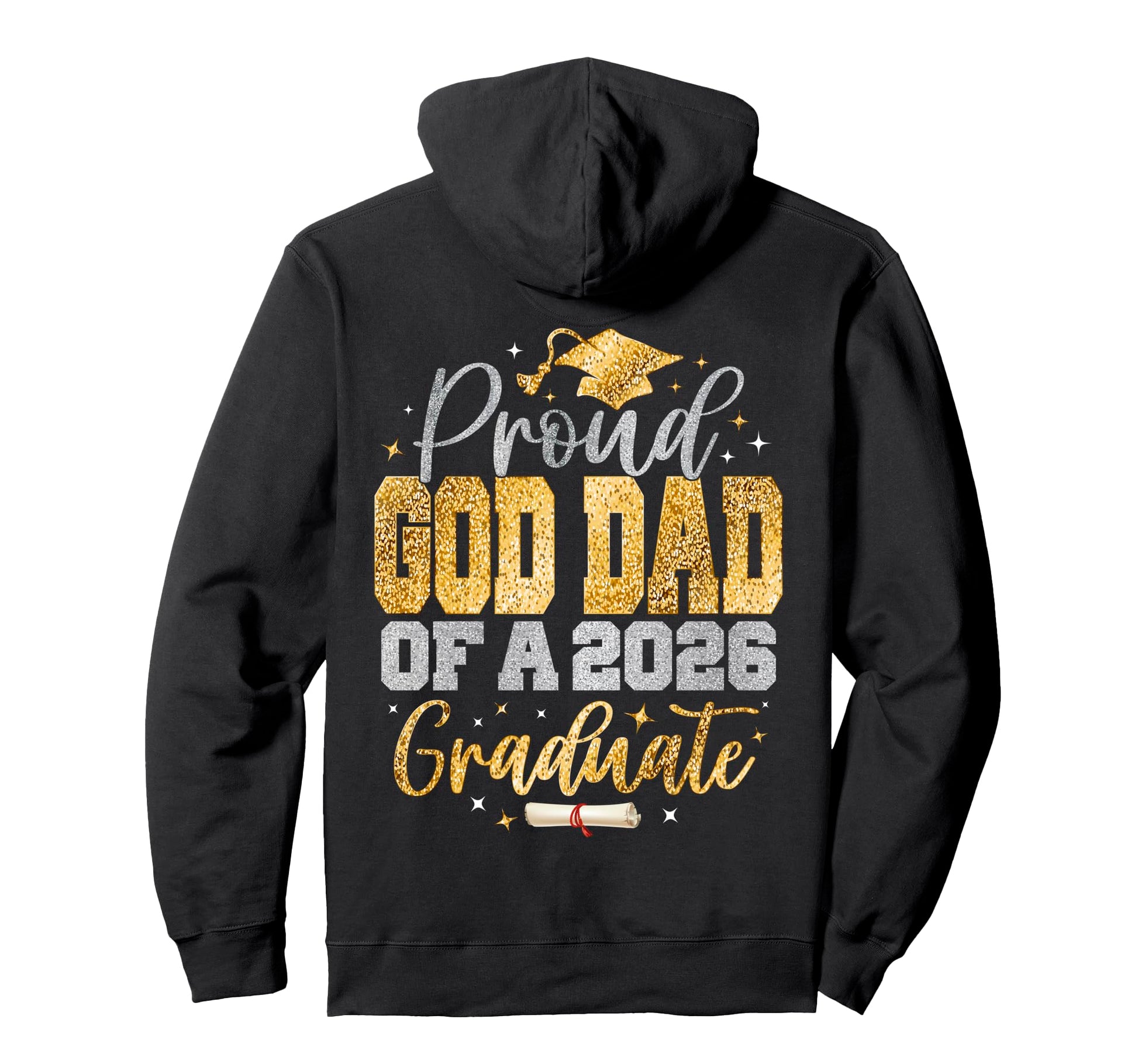 Proud God Dad Class 2026 Graduate Senior Hoodie - Aesthetic Graphic Unisex - T-Shirt, Sweatshirt, Hoodie