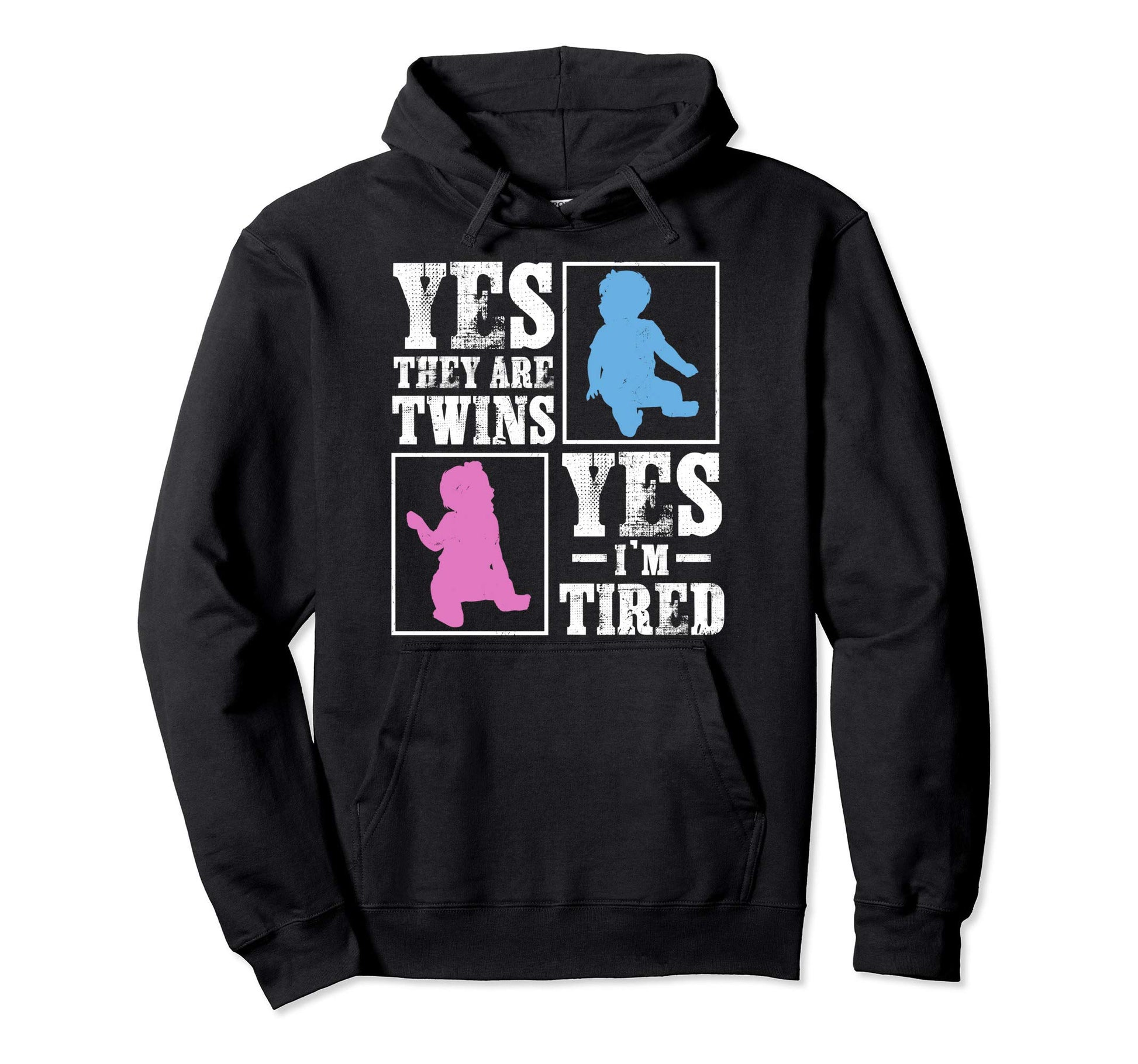 Funny Yes They Are Twins Yes Im Hoodie - Fun Novelty Design Men Women - T-Shirt, Sweatshirt, Hoodie