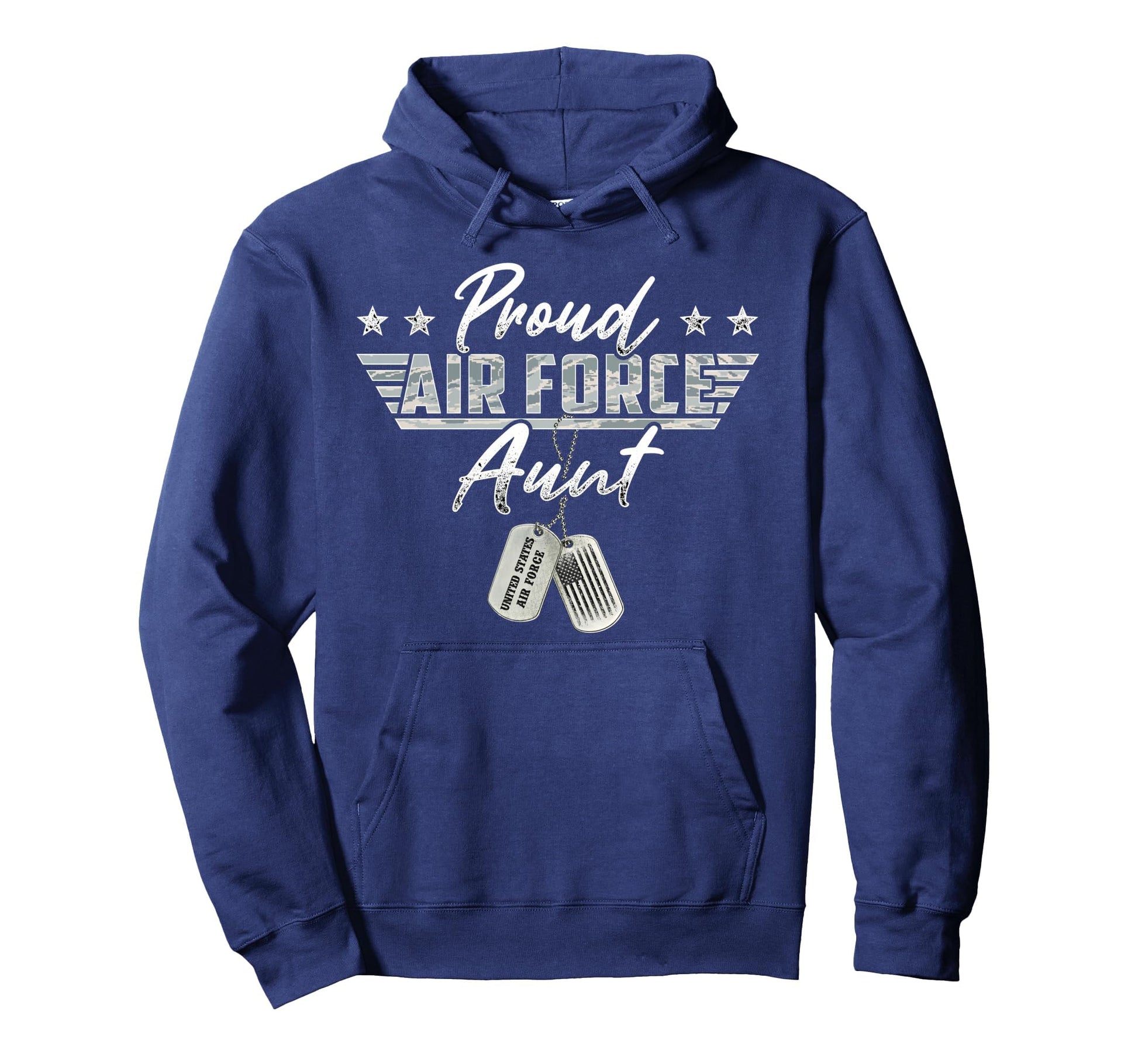 Proud Air Force Aunt Military Us Air Hoodie - Custom Art Print Unisex - T-Shirt, Sweatshirt, Hoodie