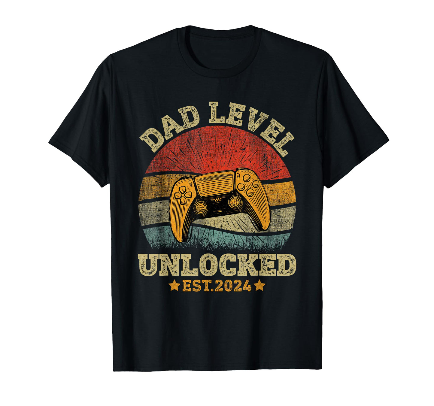 Dad Level Unlocked Est 2024 New Daddy T-Shirt - Unique Graphic for Adults - T-Shirt, Sweatshirt, Hoodie