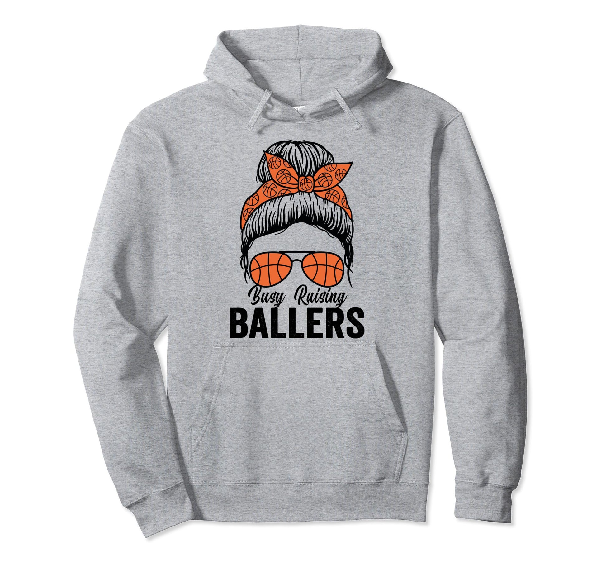 Busy Raising Ballers Basketball Messy Hoodie - Minimalist Print Men Women - T-Shirt, Sweatshirt, Hoodie