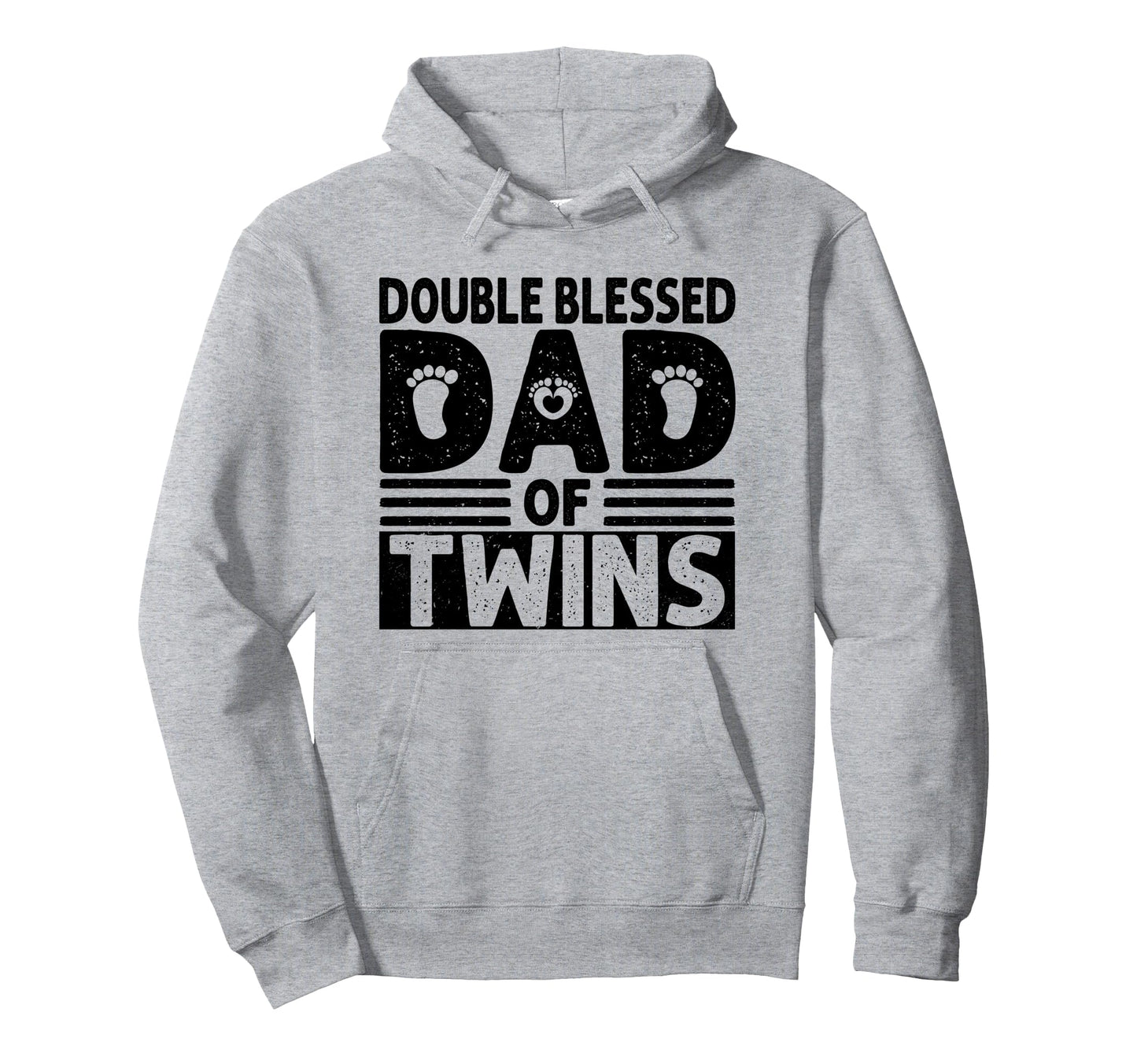 Double Blessed Dad Twins Father Day Hoodie - Graphic Print Men Women - T-Shirt, Sweatshirt, Hoodie