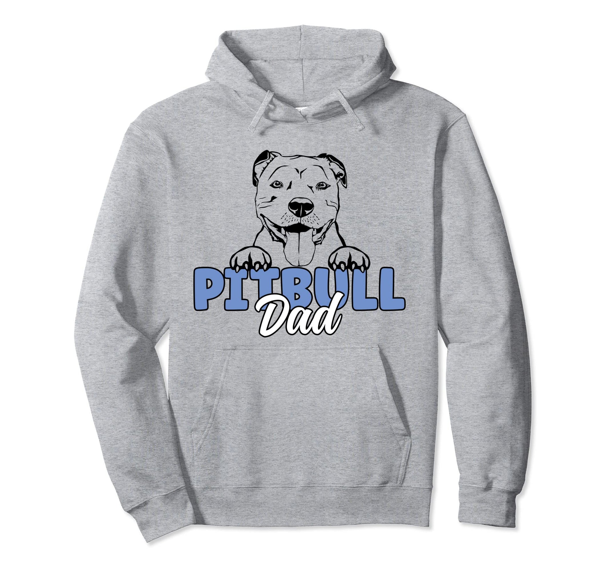 Pitbull Dad Dog Lover Pittie Dog Father Hoodie - Unique Graphic Men Women - T-Shirt, Sweatshirt, Hoodie