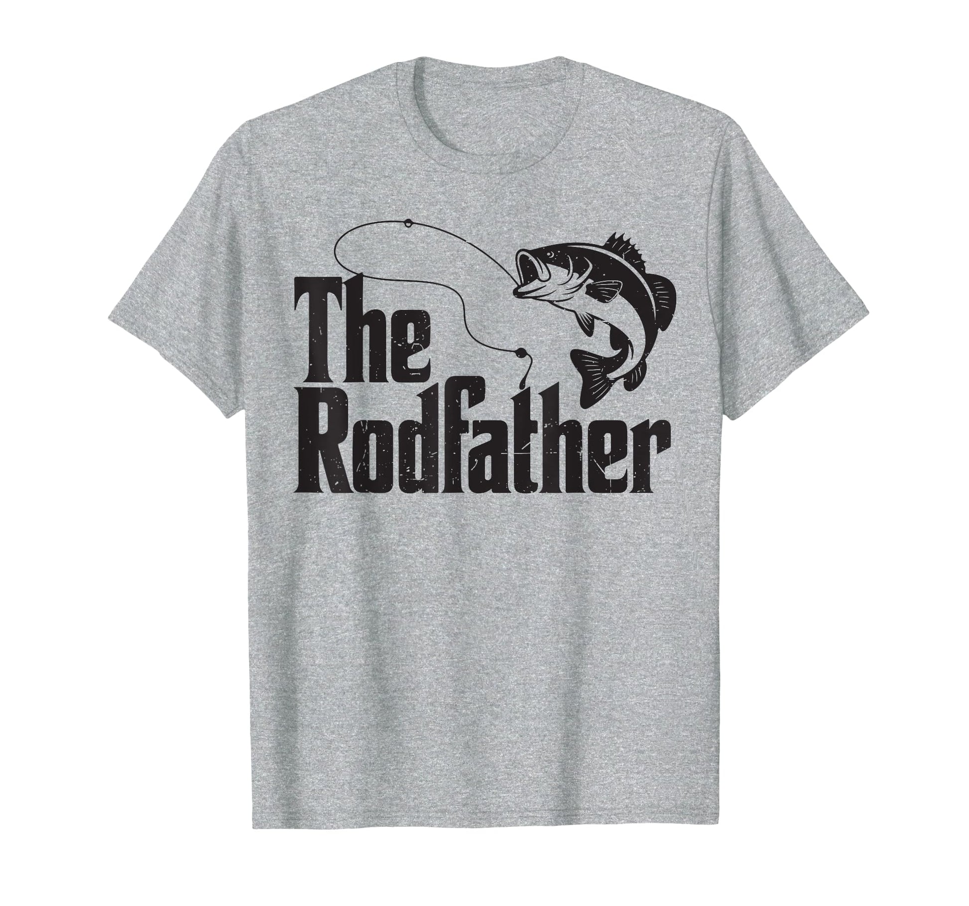 Rodfather Step Dad Fishing Father T-Shirt - Fun Novelty Design for Adults - T-Shirt, Sweatshirt, Hoodie