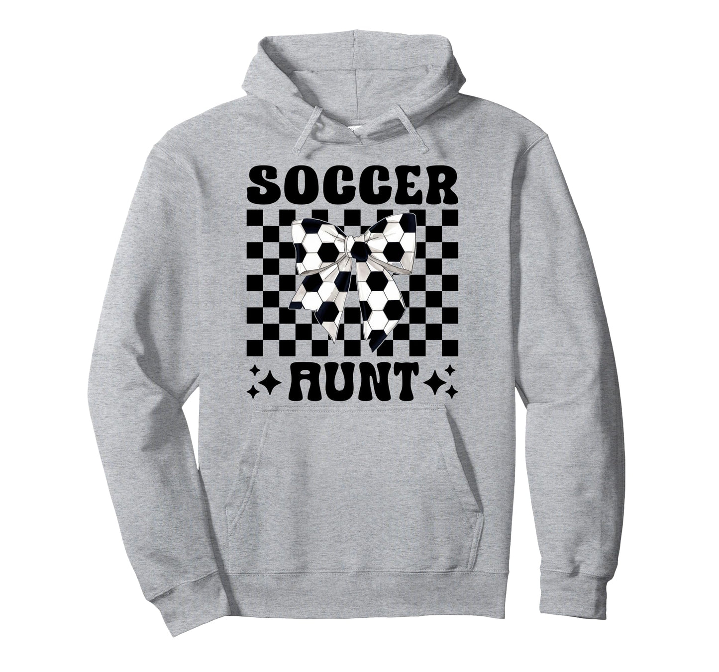 Soccer Aunt Soccer Auntie Coquette Bow Hoodie - Unique Graphic Men Women - T-Shirt, Sweatshirt, Hoodie