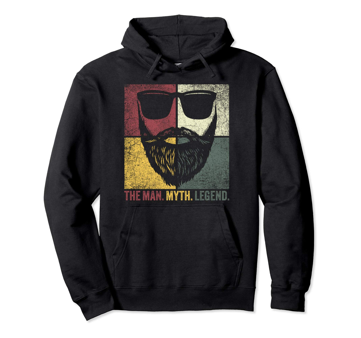 Fathers Day Gift Beard Myth Legend Dad Hoodie - Trendy Graphic Unisex - T-Shirt, Sweatshirt, Hoodie