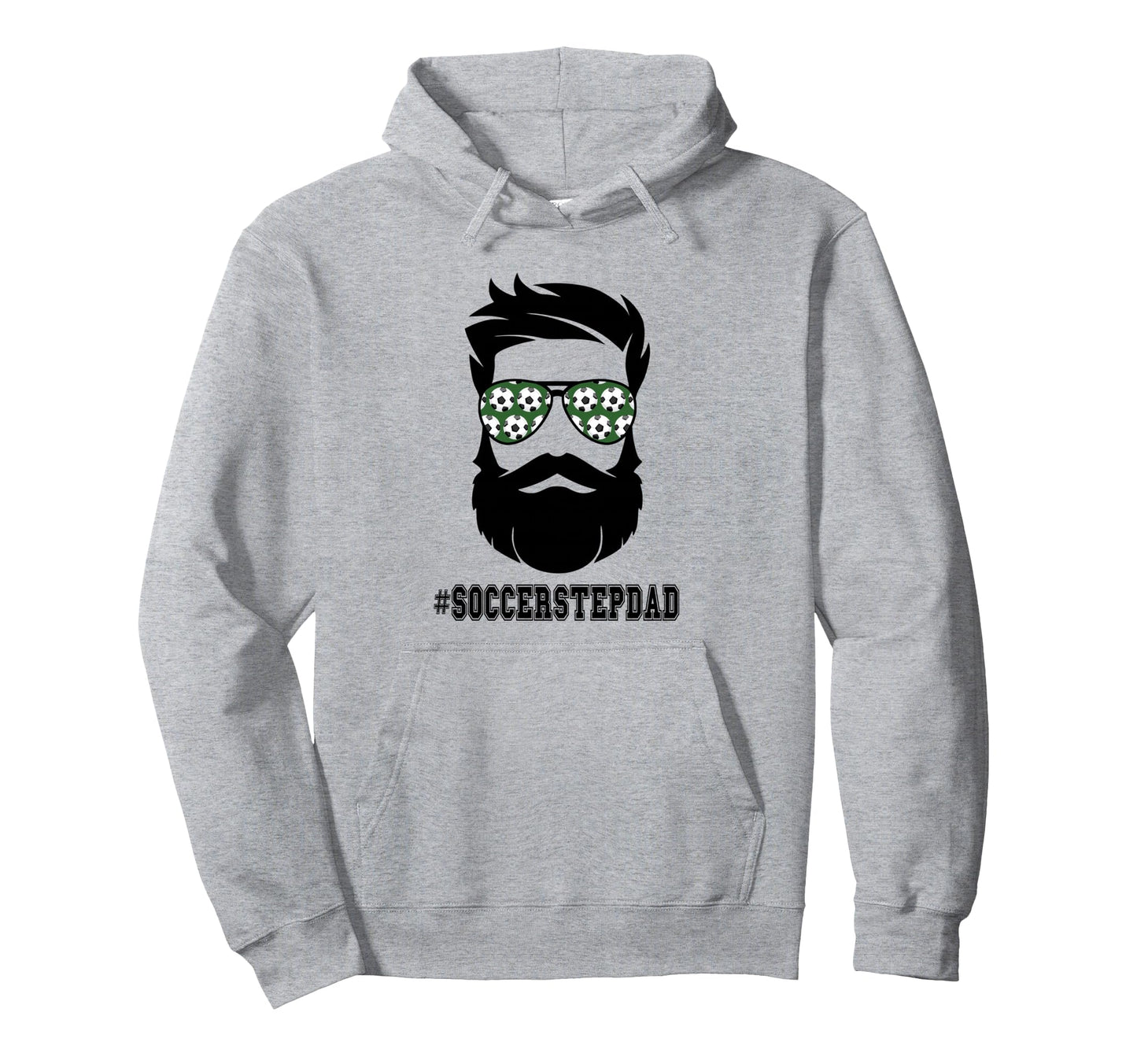 Soccer Stepdad Beard Step Dad Step Hoodie - Minimalist Print Men Women - T-Shirt, Sweatshirt, Hoodie