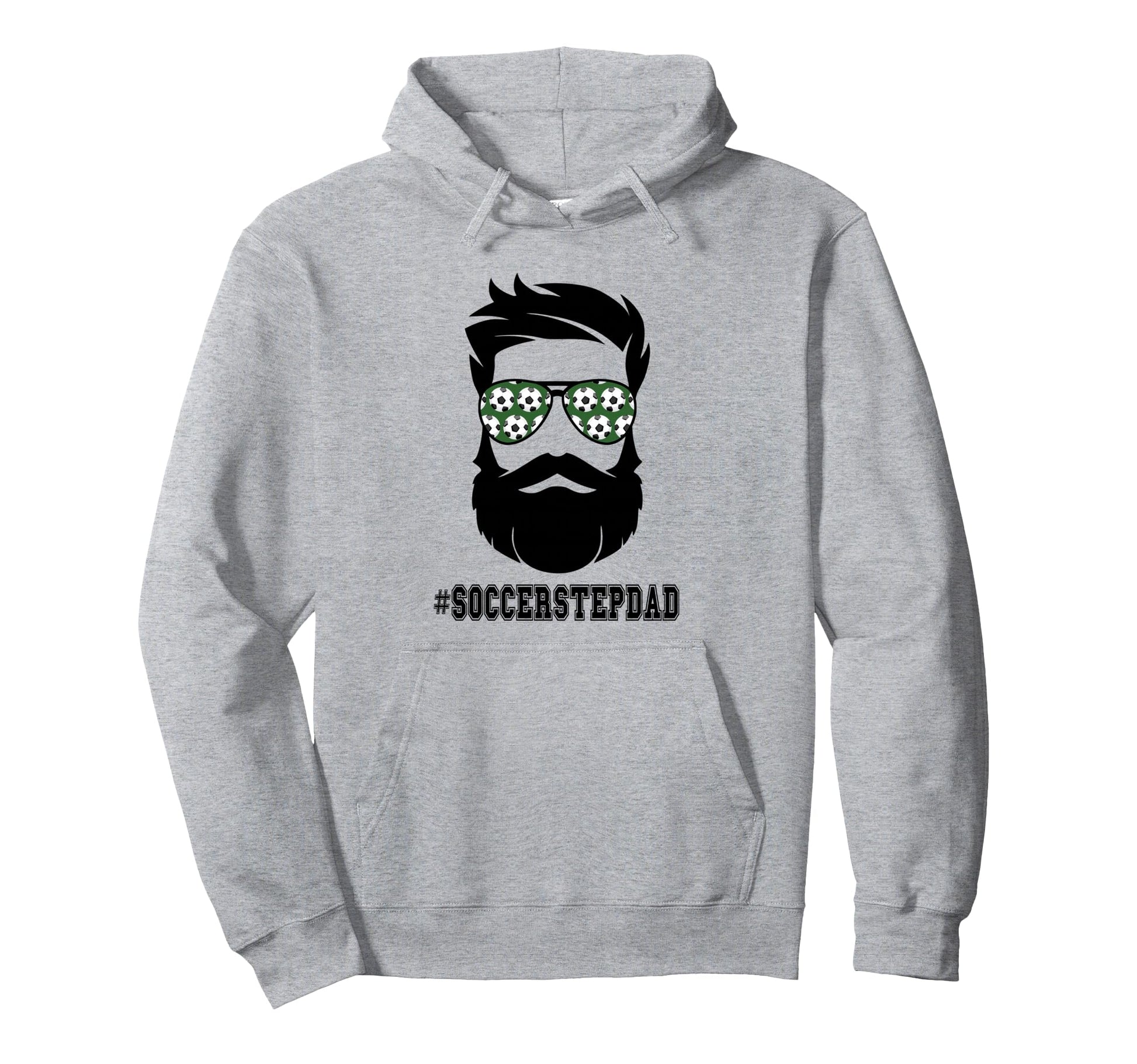 Soccer Stepdad Beard Step Dad Step Hoodie - Minimalist Print Men Women - T-Shirt, Sweatshirt, Hoodie