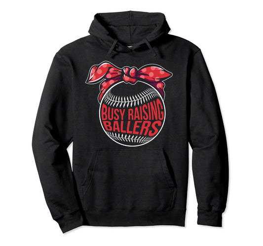 Baseball Player Mom Softball Busy Hoodie - Novelty Apparel Men Women - T-Shirt, Sweatshirt, Hoodie