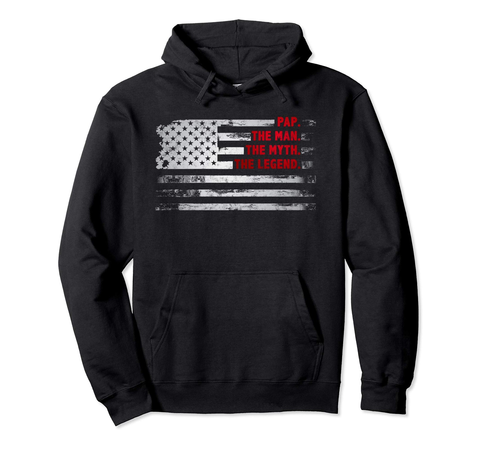 Pap Myth Legend American Usa Flag Hoodie - Unique Graphic for Adults - T-Shirt, Sweatshirt, Hoodie
