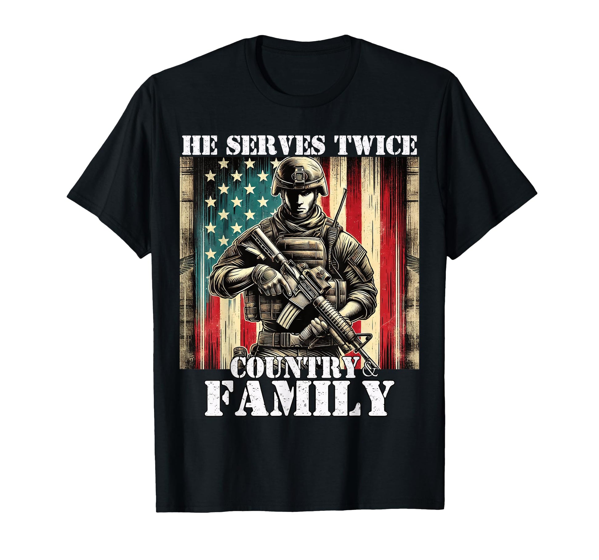 Proud To Serve Country Family Military T-Shirt - Unique Graphic Men Women - T-Shirt, Sweatshirt, Hoodie