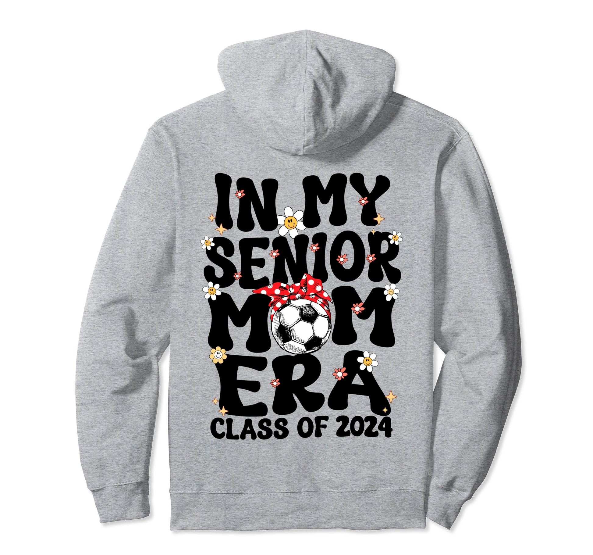 My Senior Soccer Mom Era Groovy Hoodie - Custom Art Print for Adults - T-Shirt, Sweatshirt, Hoodie