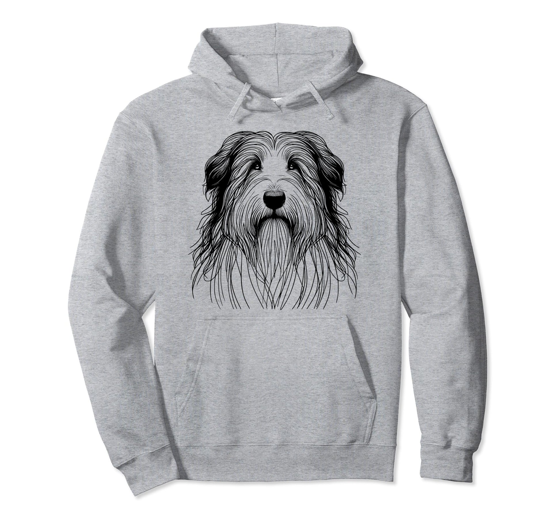 Dog Fingerprint Bearded Collie Dad Mom Hoodie - Streetwear Style for Adults - T-Shirt, Sweatshirt, Hoodie