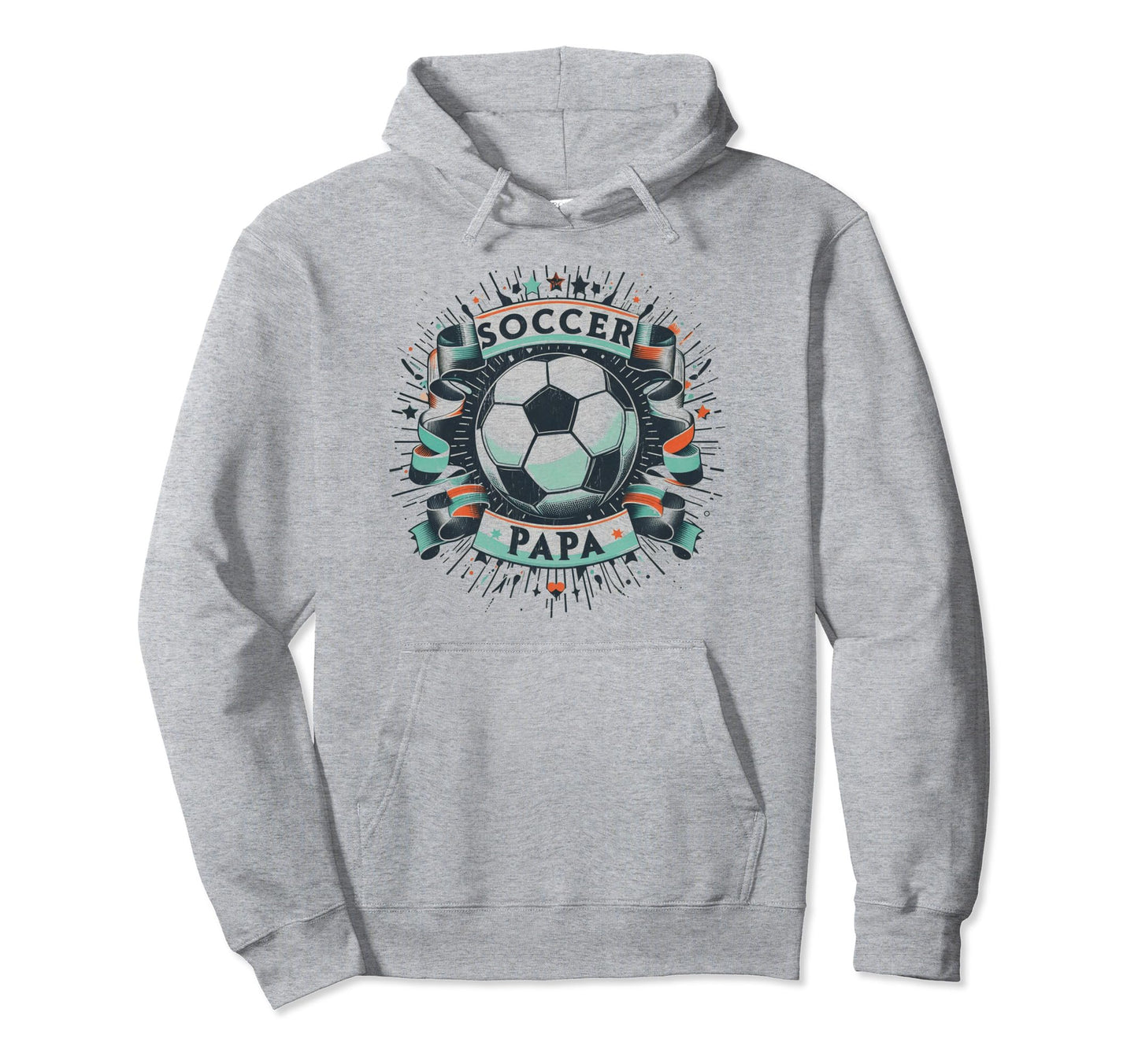 Soccer Papa Family Matching Dad Hoodie - Minimalist Print for Adults - T-Shirt, Sweatshirt, Hoodie