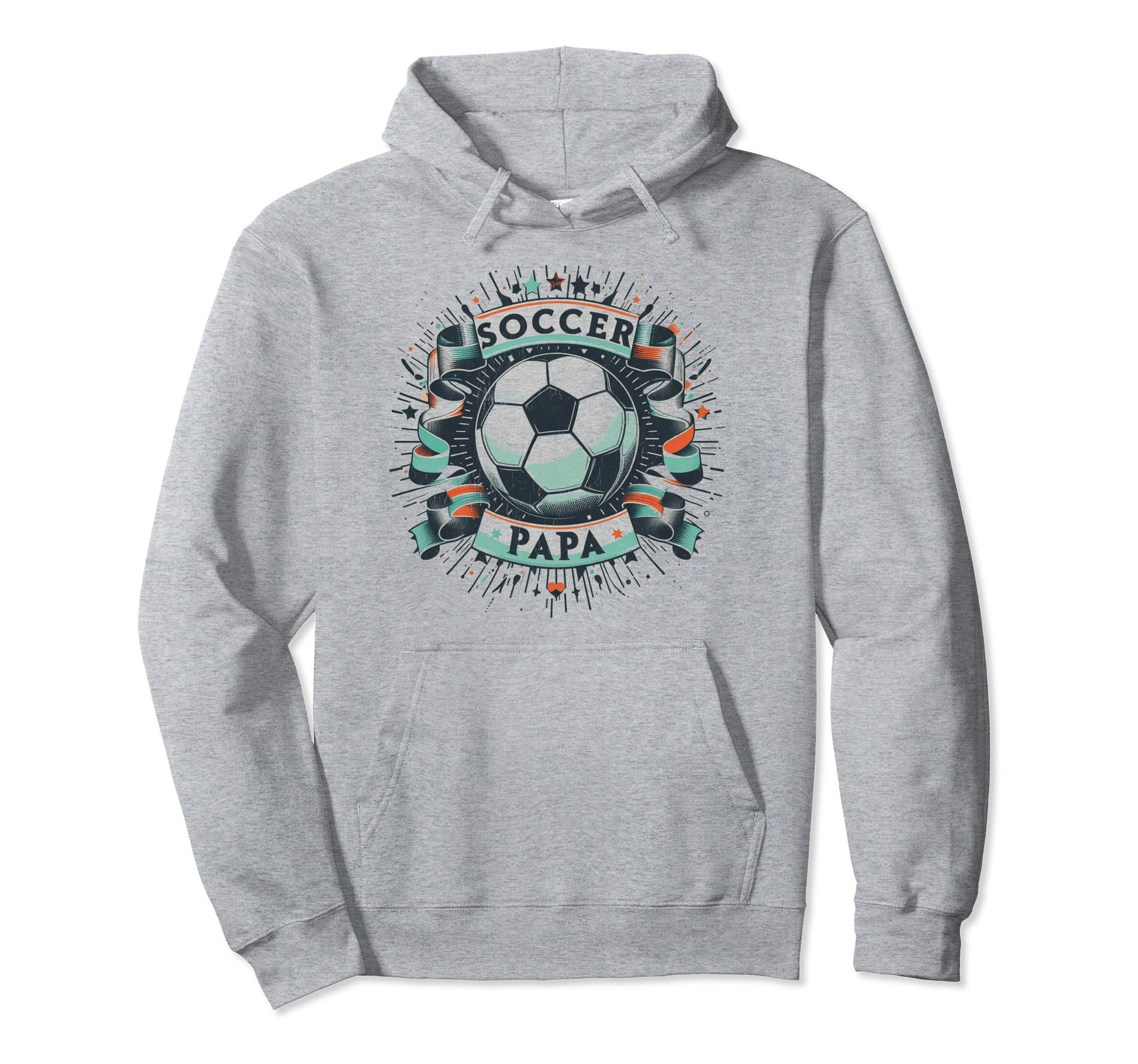 Soccer Papa Family Matching Dad Hoodie - Minimalist Print for Adults - T-Shirt, Sweatshirt, Hoodie