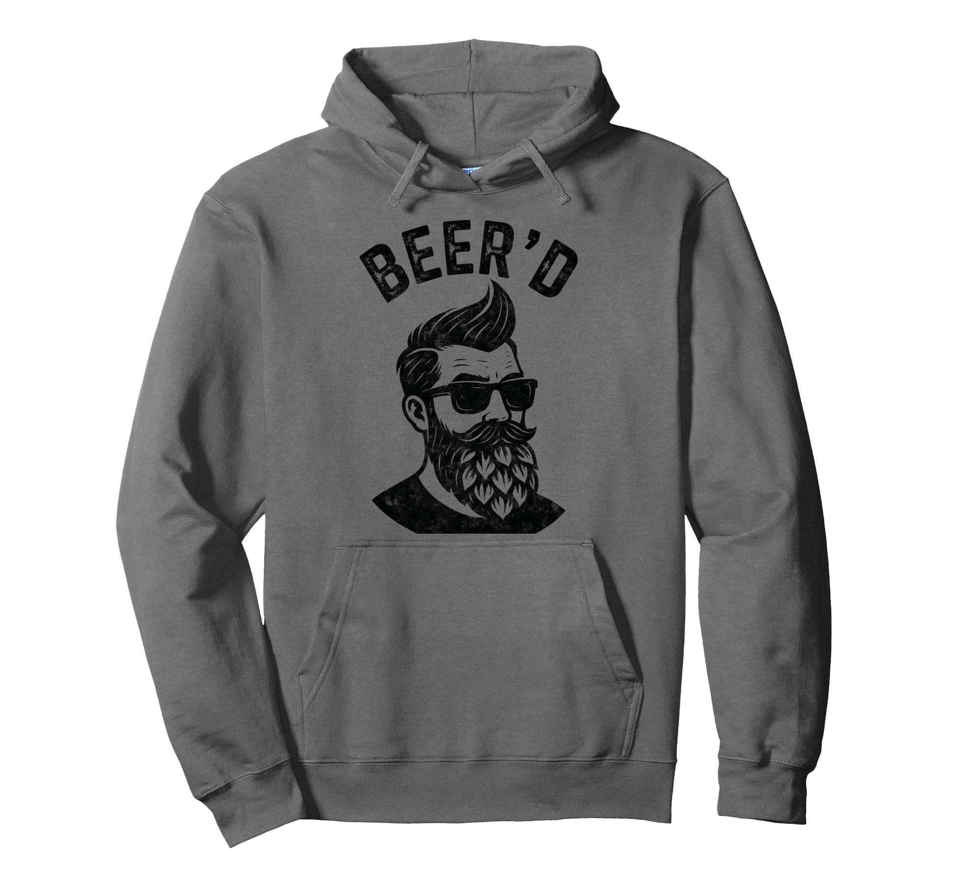 Beerd Hop Bearded Funny Craft Beer Hoodie - Minimalist Print Men Women - T-Shirt, Sweatshirt, Hoodie