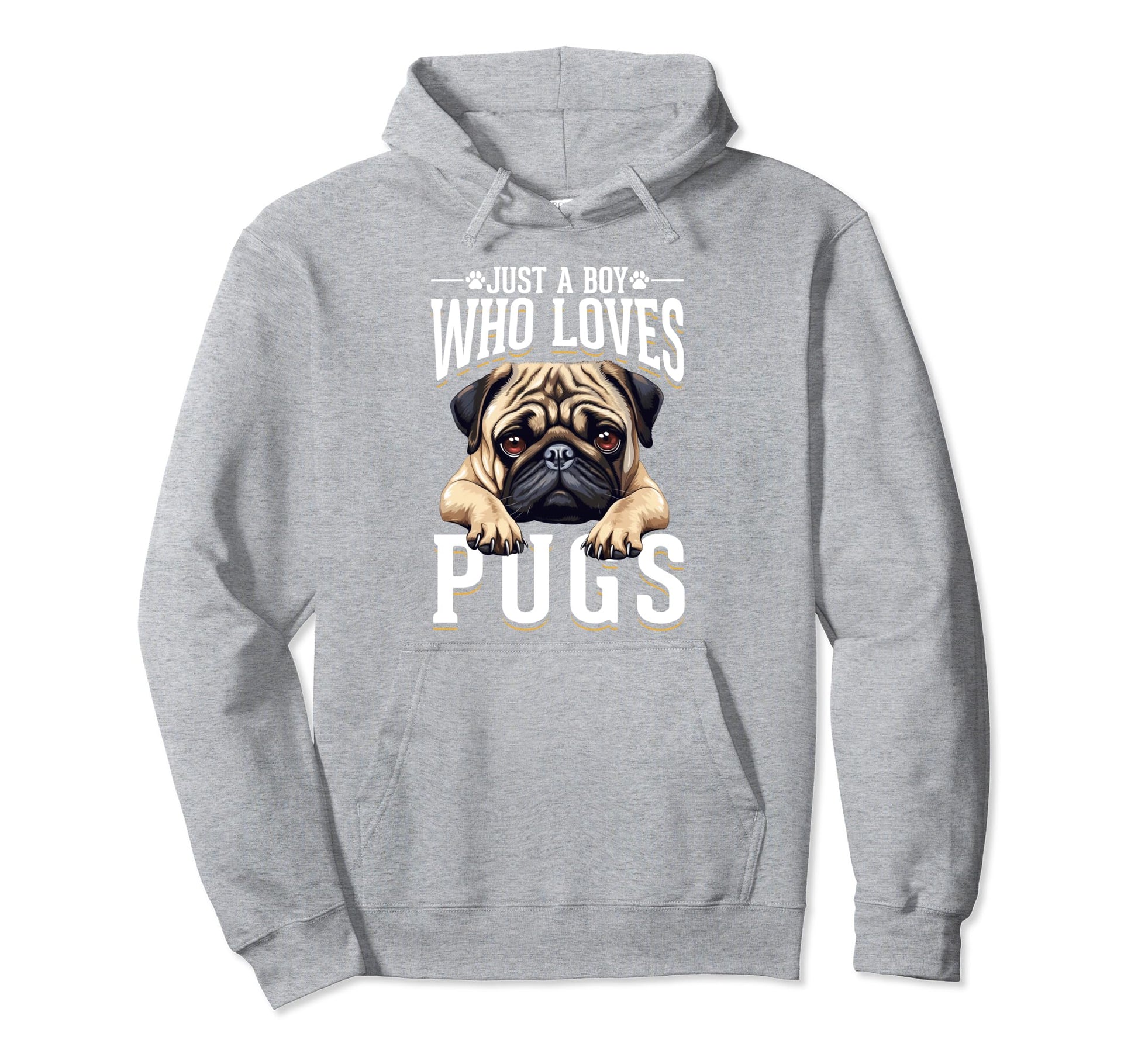 Just Who Loves Pugs Pug Lover Dog Dad Hoodie - Fun Novelty Design Men Women - T-Shirt, Sweatshirt, Hoodie