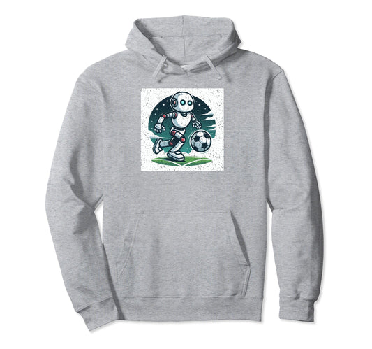 Ai Robot Playing Soccer Hoodie - Aesthetic Graphic Unisex - T-Shirt, Sweatshirt, Hoodie