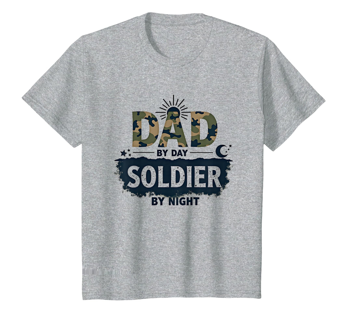 Army Dad Day Dad Night Soldier T-Shirt - Minimalist Print Unisex - T-Shirt, Sweatshirt, Hoodie