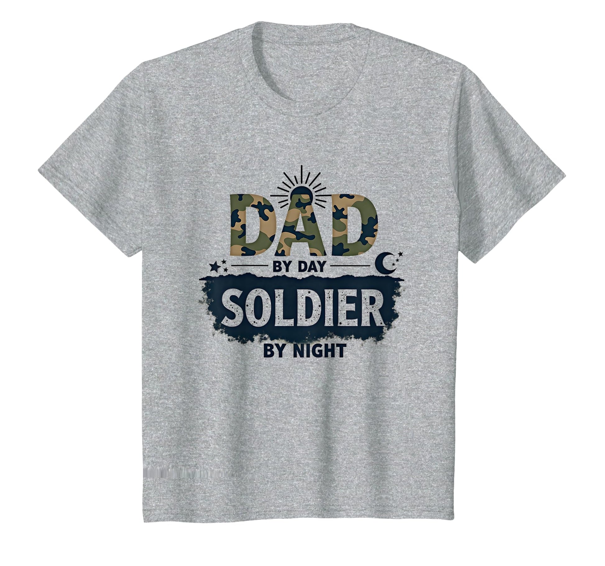 Army Dad Day Dad Night Soldier T-Shirt - Minimalist Print Unisex - T-Shirt, Sweatshirt, Hoodie