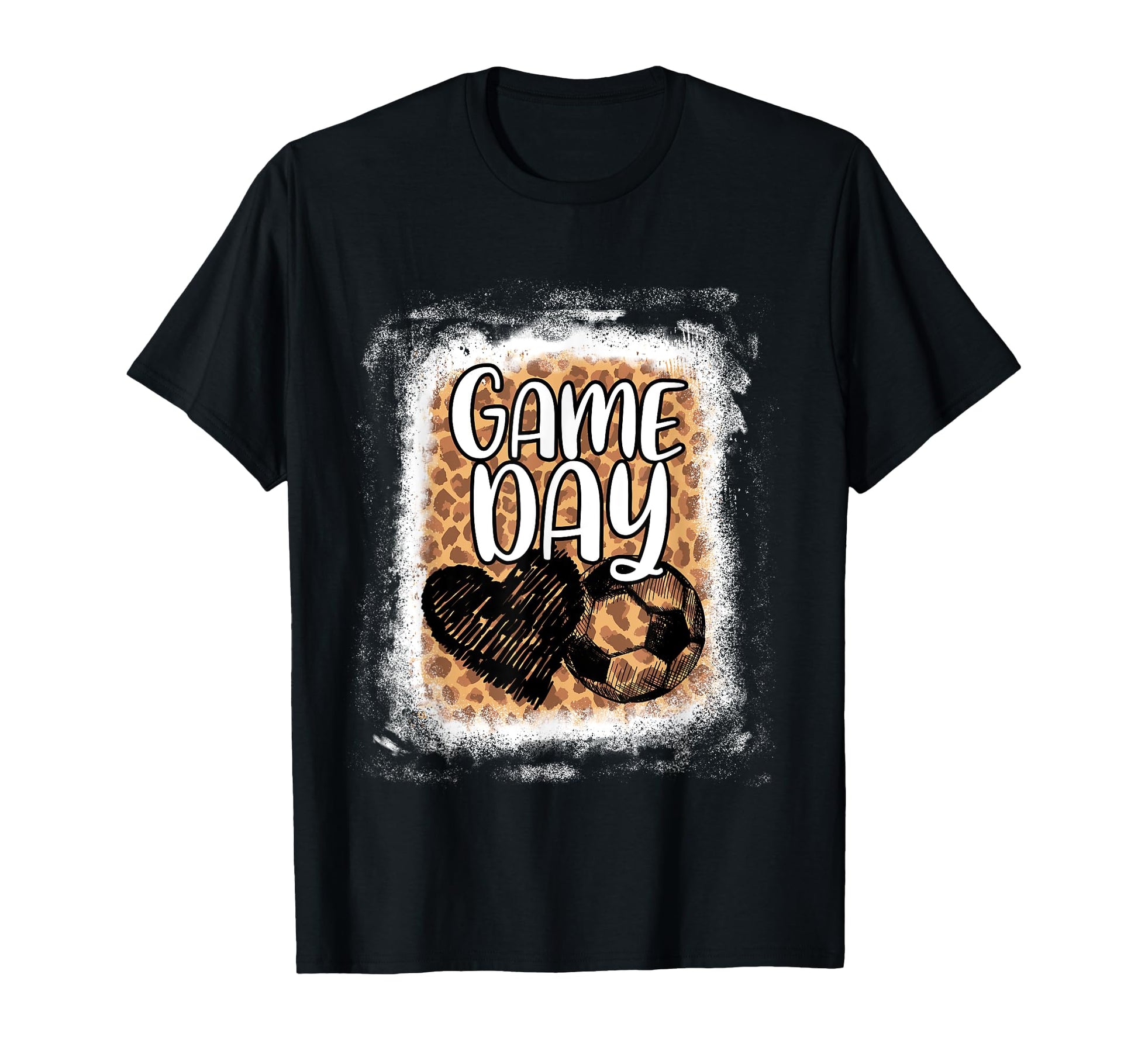 Soccer Game Day Leopard Cheetah T-Shirt - Fun Novelty Design Men Women - T-Shirt, Sweatshirt, Hoodie