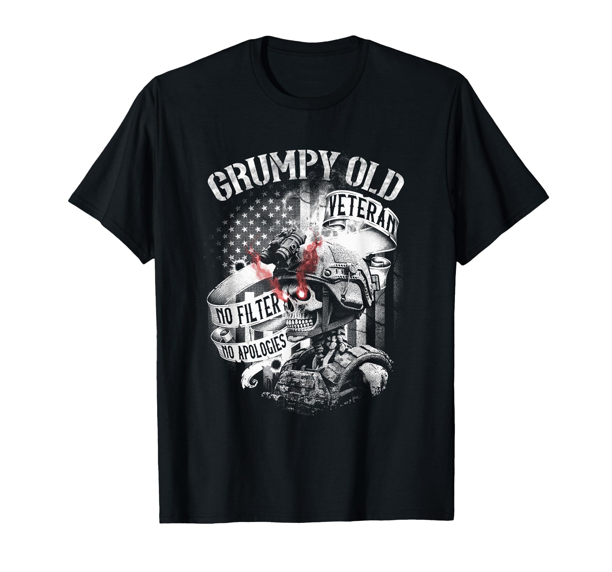 Grumpy Old Veteran Funny Patriotic T-Shirt - Custom Art Print Men Women - T-Shirt, Sweatshirt, Hoodie