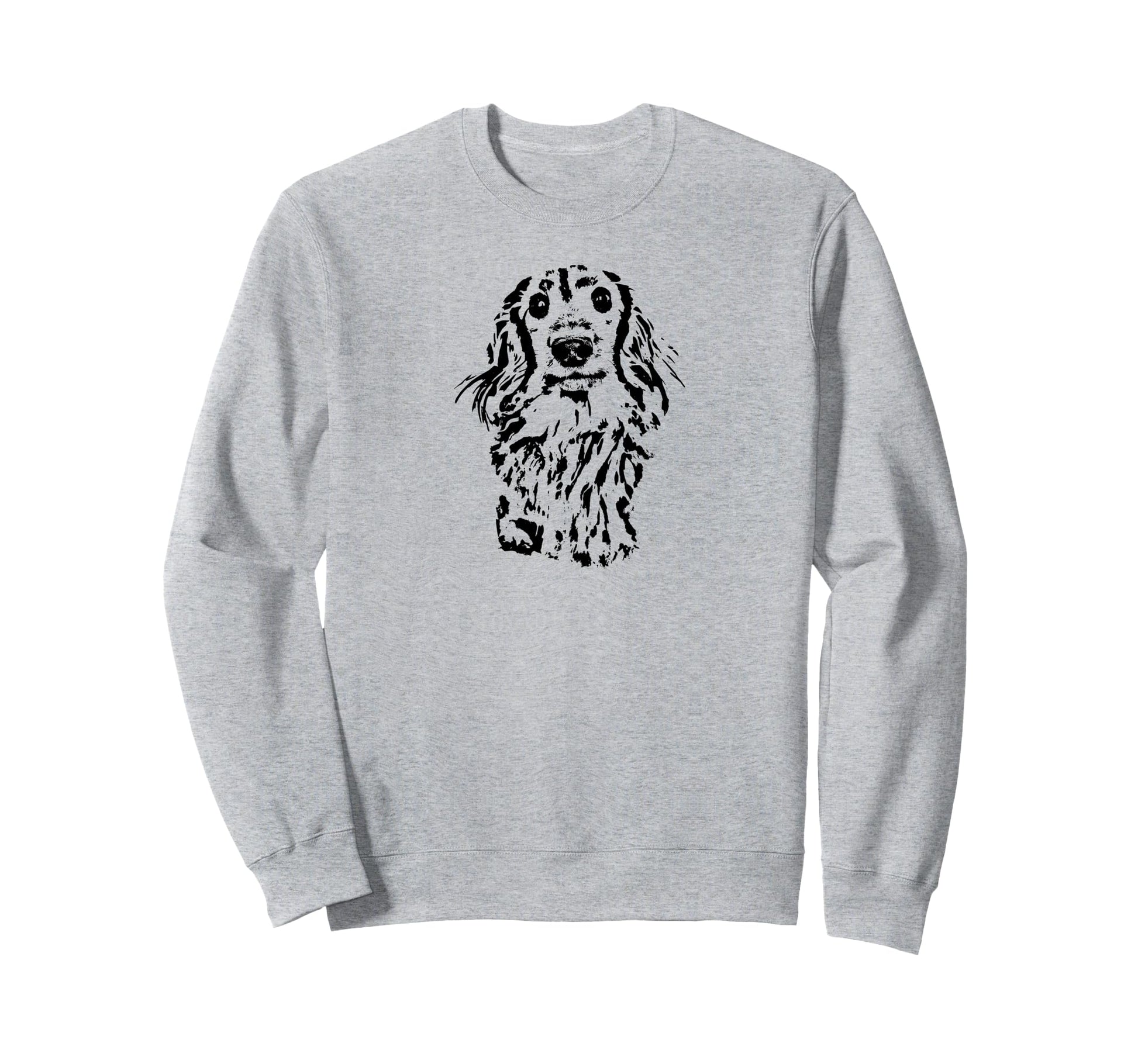 Dachshund Long Hair Wiener Dog Sweatshirt - Fun Novelty Design Unisex - T-Shirt, Sweatshirt, Hoodie