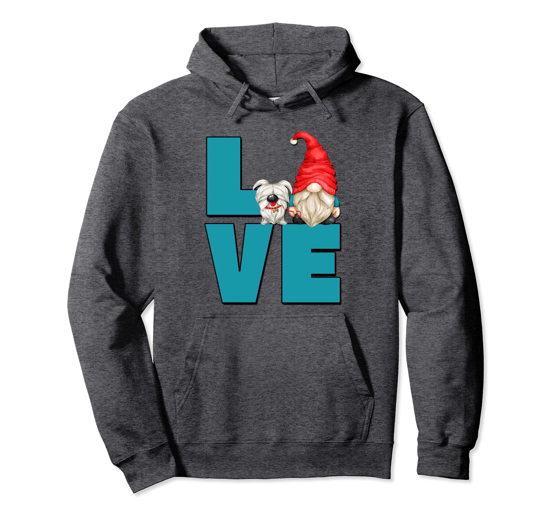 Love Dog Grandpa Gnome And Crazy Dog Hoodie - Minimalist Print for Adults - T-Shirt, Sweatshirt, Hoodie
