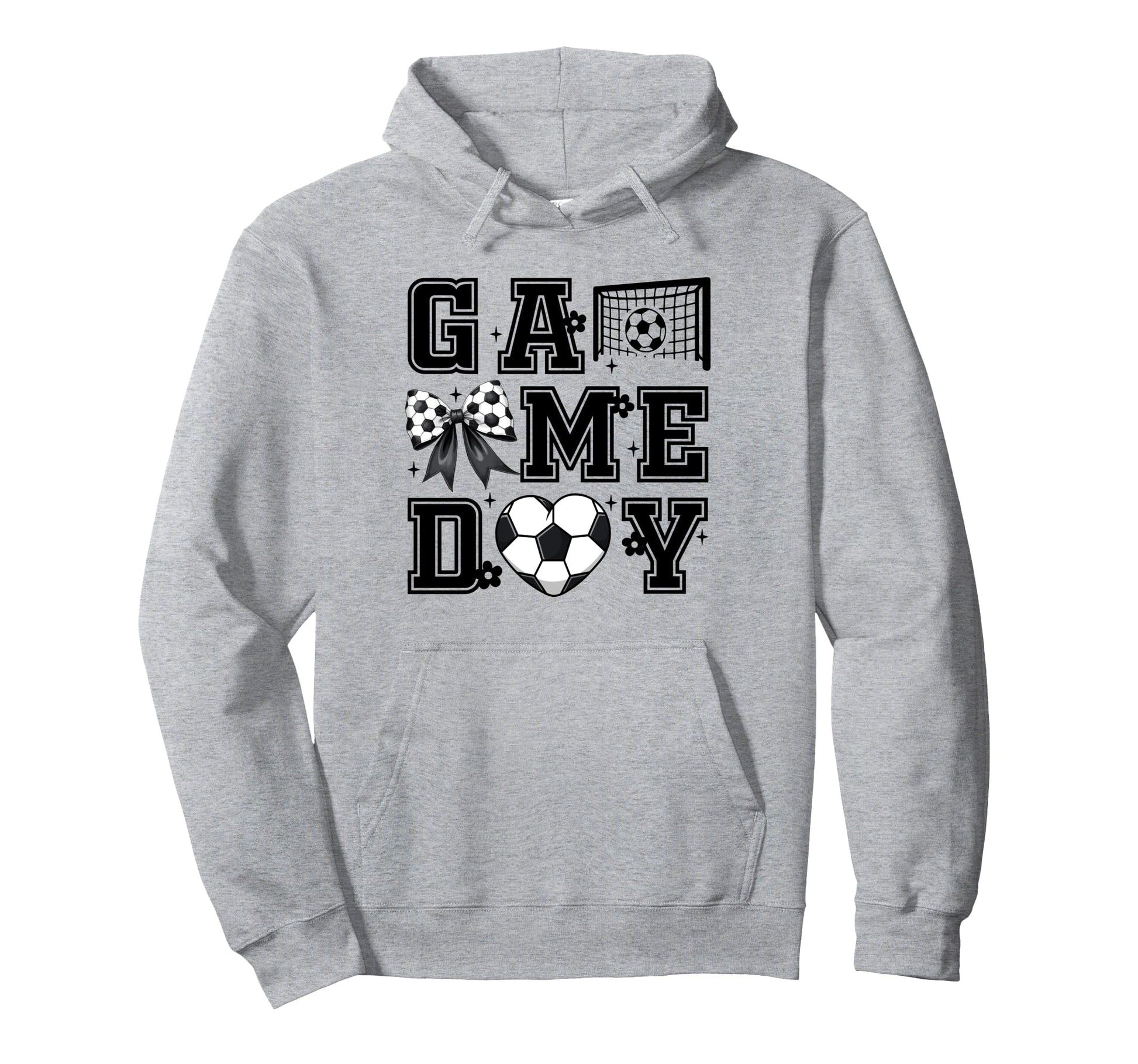 Soccer Game Day Coquette Bow Funny Hoodie - Novelty Apparel for Adults - T-Shirt, Sweatshirt, Hoodie