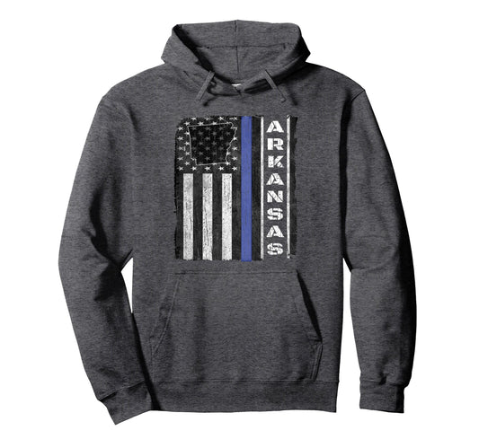 Arkansas Thin Blue Line Police Week Cop Usa Hoodie - Unique Graphic Unisex - T-Shirt, Sweatshirt, Hoodie