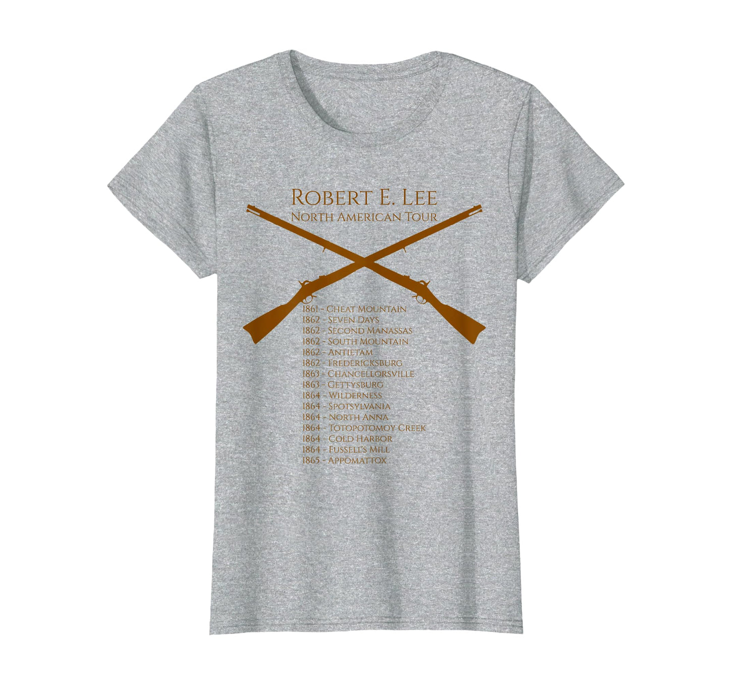 Civil War Robert E Lee North American T-Shirt - Novelty Apparel for Adults - T-Shirt, Sweatshirt, Hoodie