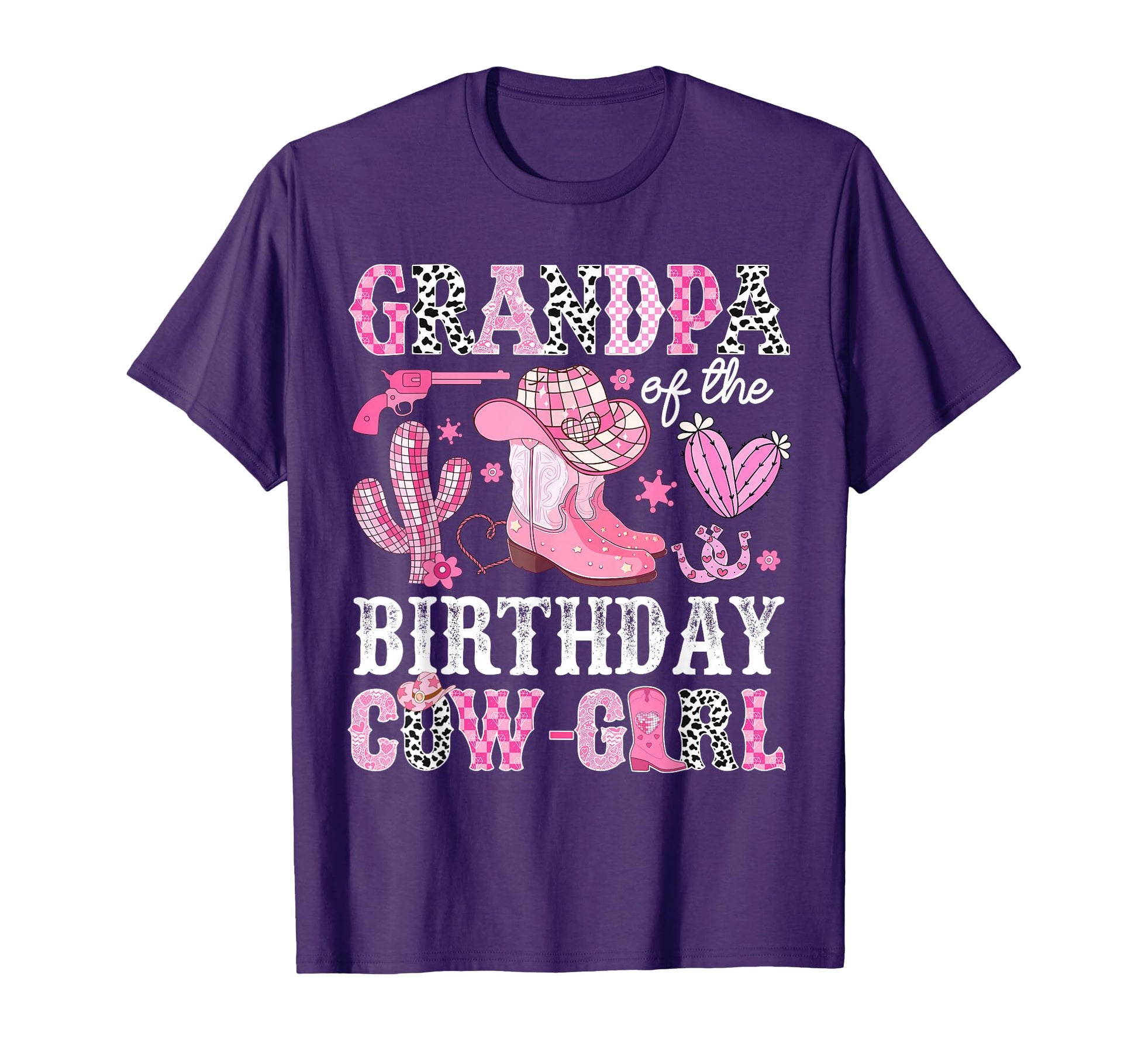 Grandpa Birthday Cow Rodeo Cowgirl Bday T-Shirt - Unique Graphic Men Women - T-Shirt, Sweatshirt, Hoodie