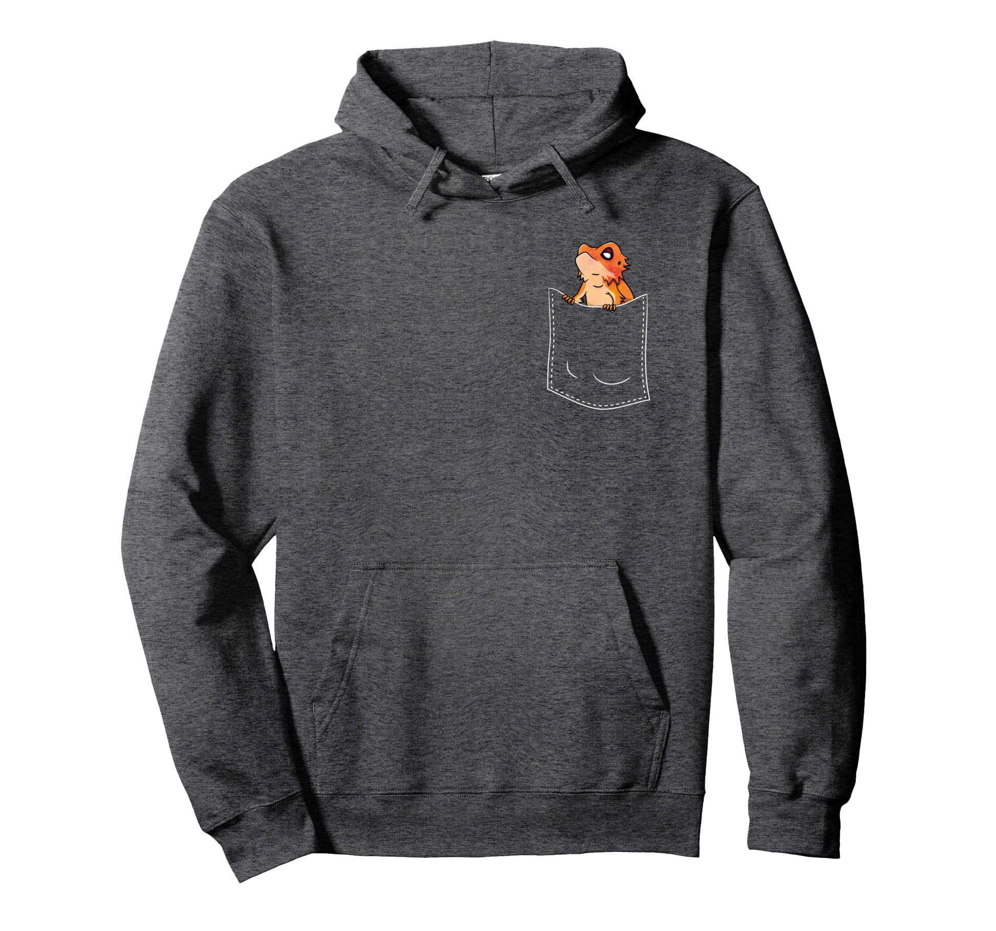 Bearded Dragon Pocket Pogona Image Reptile Hoodie - Trendy Graphic Unisex - T-Shirt, Sweatshirt, Hoodie
