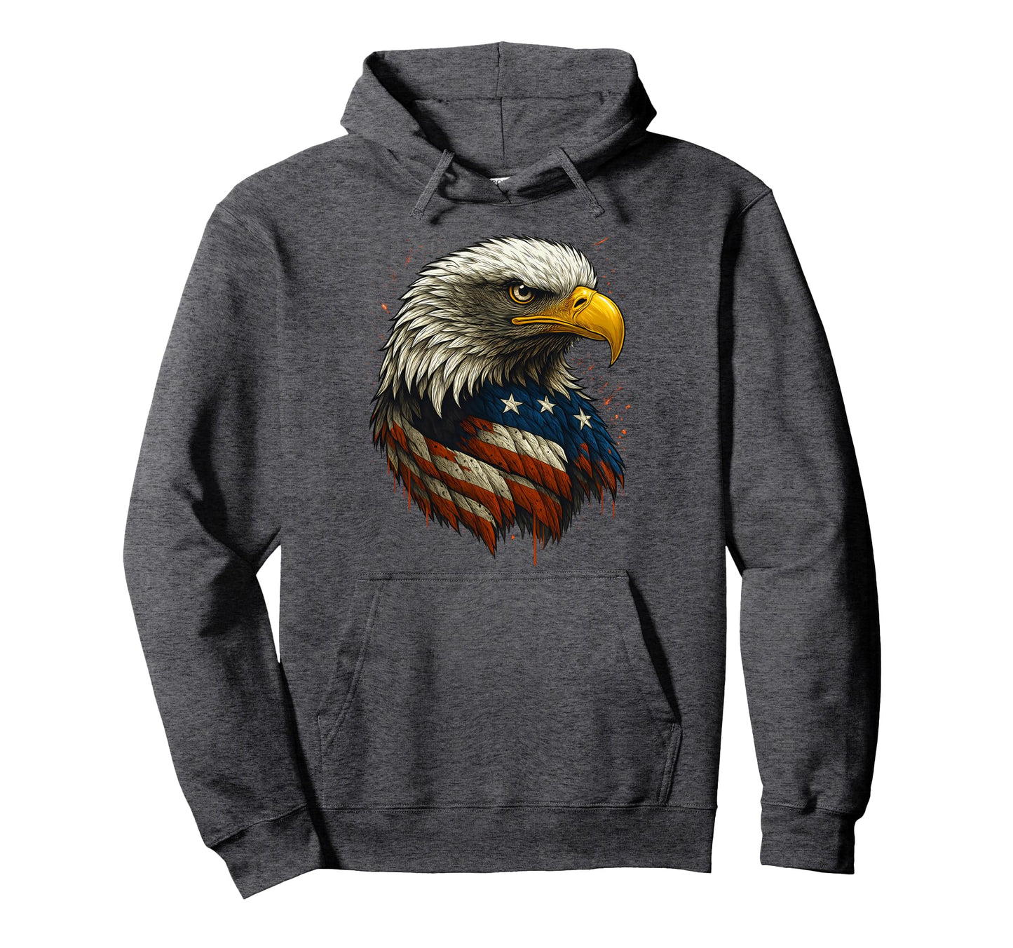 Patriotic Bald Eagle Us American Hoodie - Casual Everyday Wear for Adults - T-Shirt, Sweatshirt, Hoodie