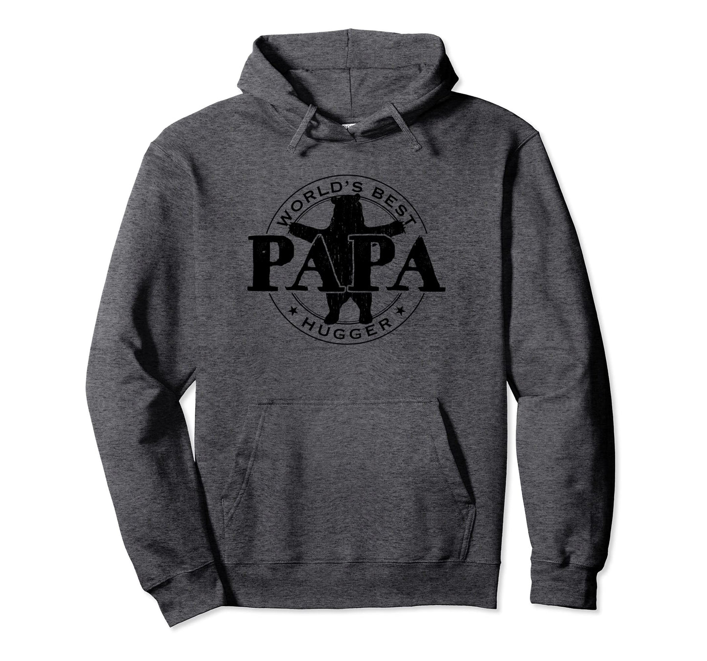 Papa Bear Worlds Best Hugger Funny Hoodie - Minimalist Print Men Women - T-Shirt, Sweatshirt, Hoodie
