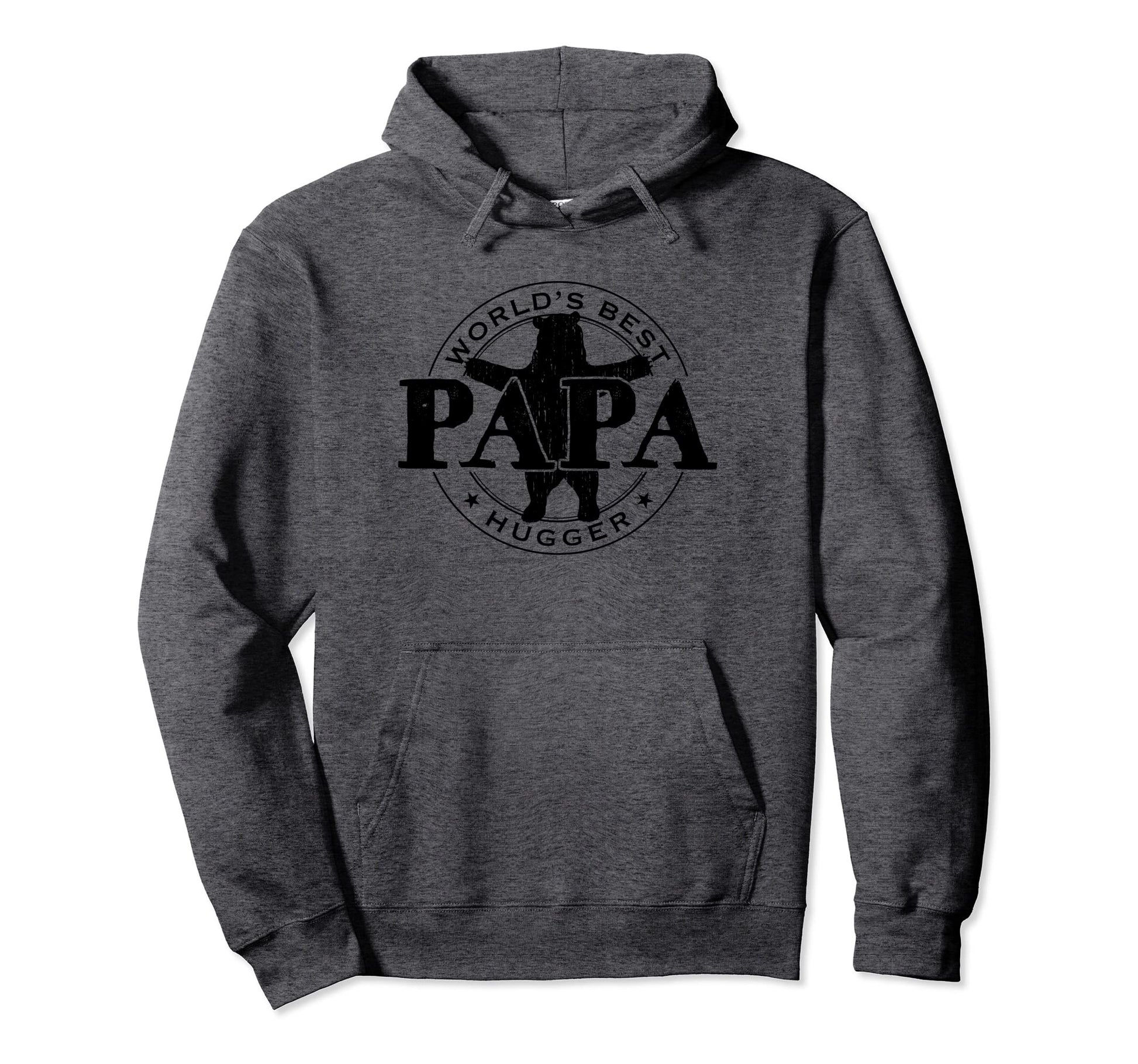 Papa Bear Worlds Best Hugger Funny Hoodie - Minimalist Print Men Women - T-Shirt, Sweatshirt, Hoodie
