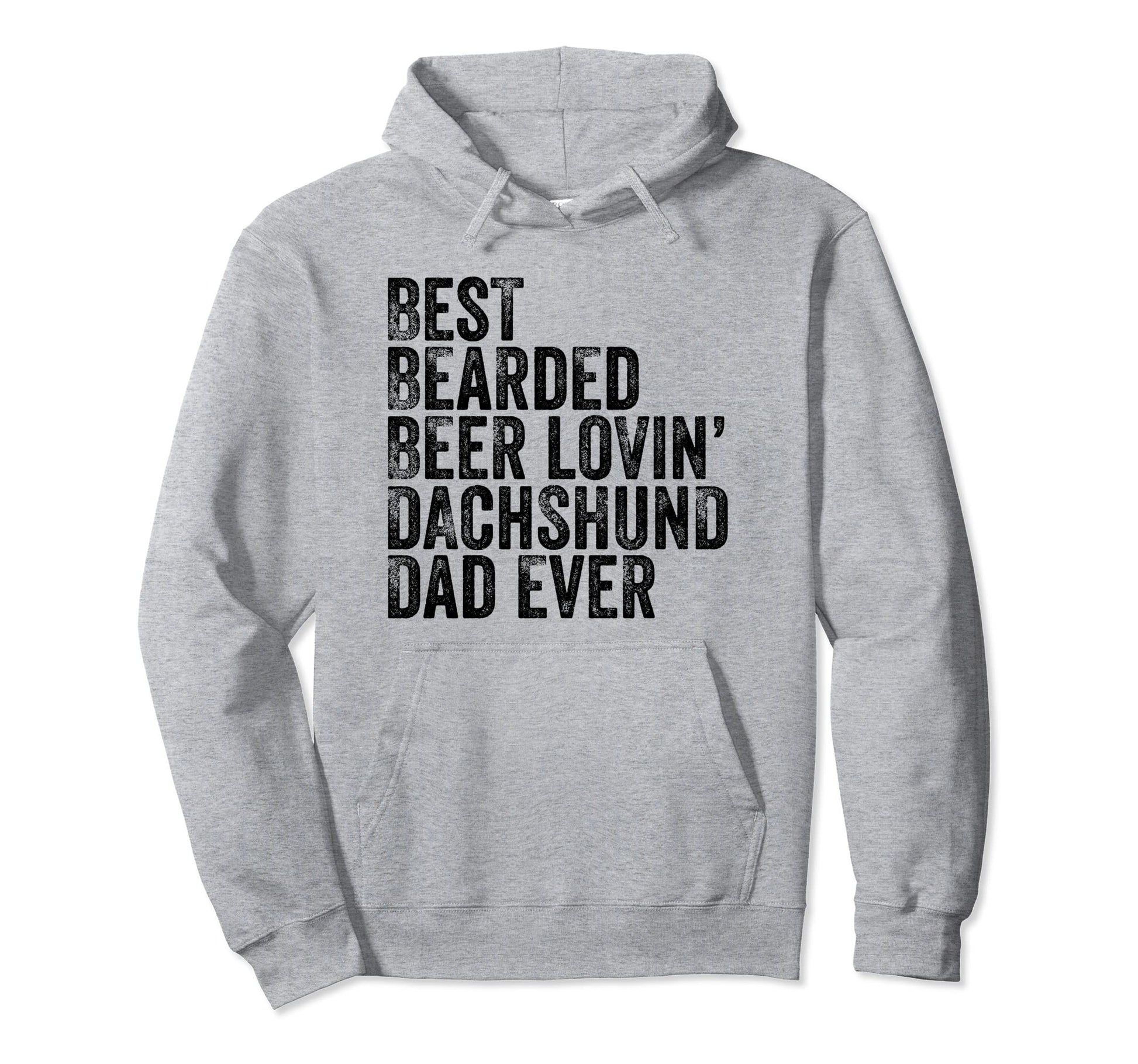 Bearded Dad Beer Dachshund Lover Hoodie - Casual Everyday Wear Men Women - T-Shirt, Sweatshirt, Hoodie