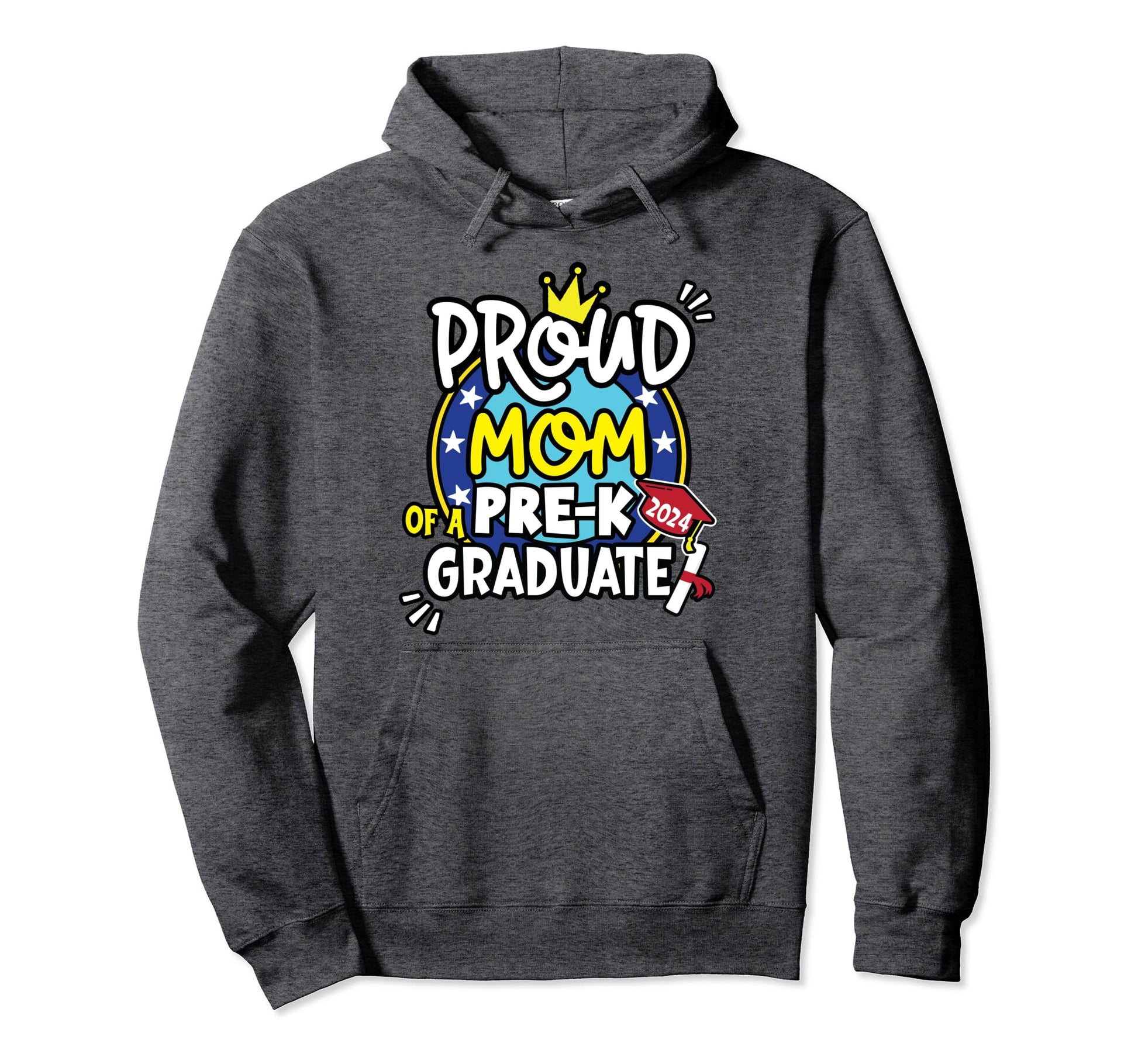 Proud Mom And Dad 2024 Grad Pre K Hoodie - Custom Art Print for Adults - T-Shirt, Sweatshirt, Hoodie